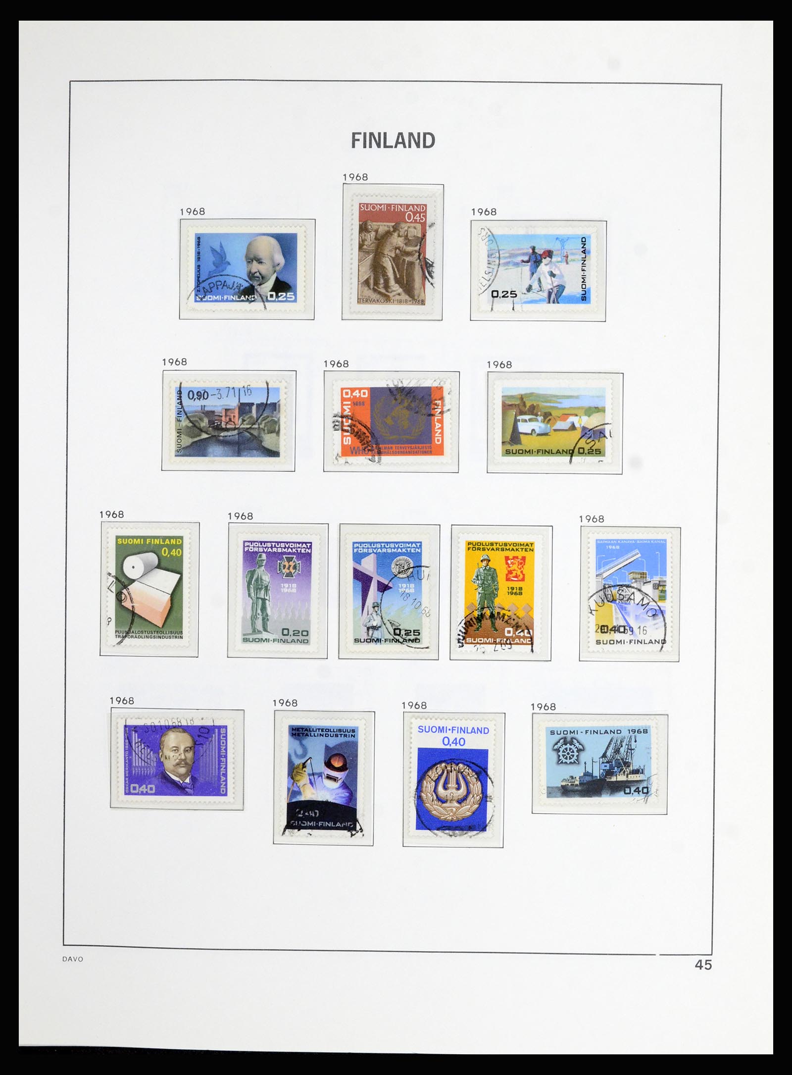 36976 046 - Postzegelverzameling 36976 Finland 1866-1983.