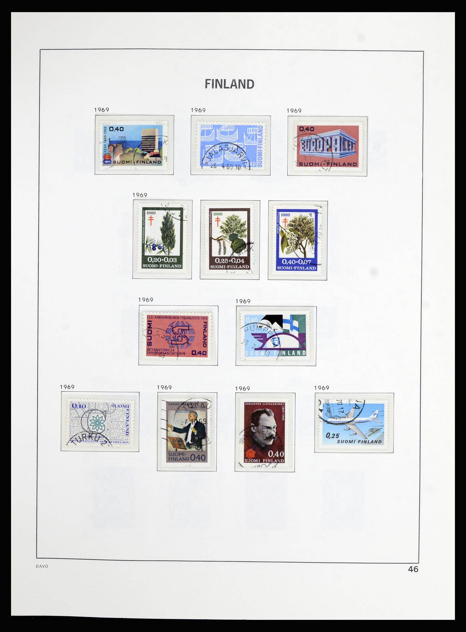 36976 047 - Postzegelverzameling 36976 Finland 1866-1983.