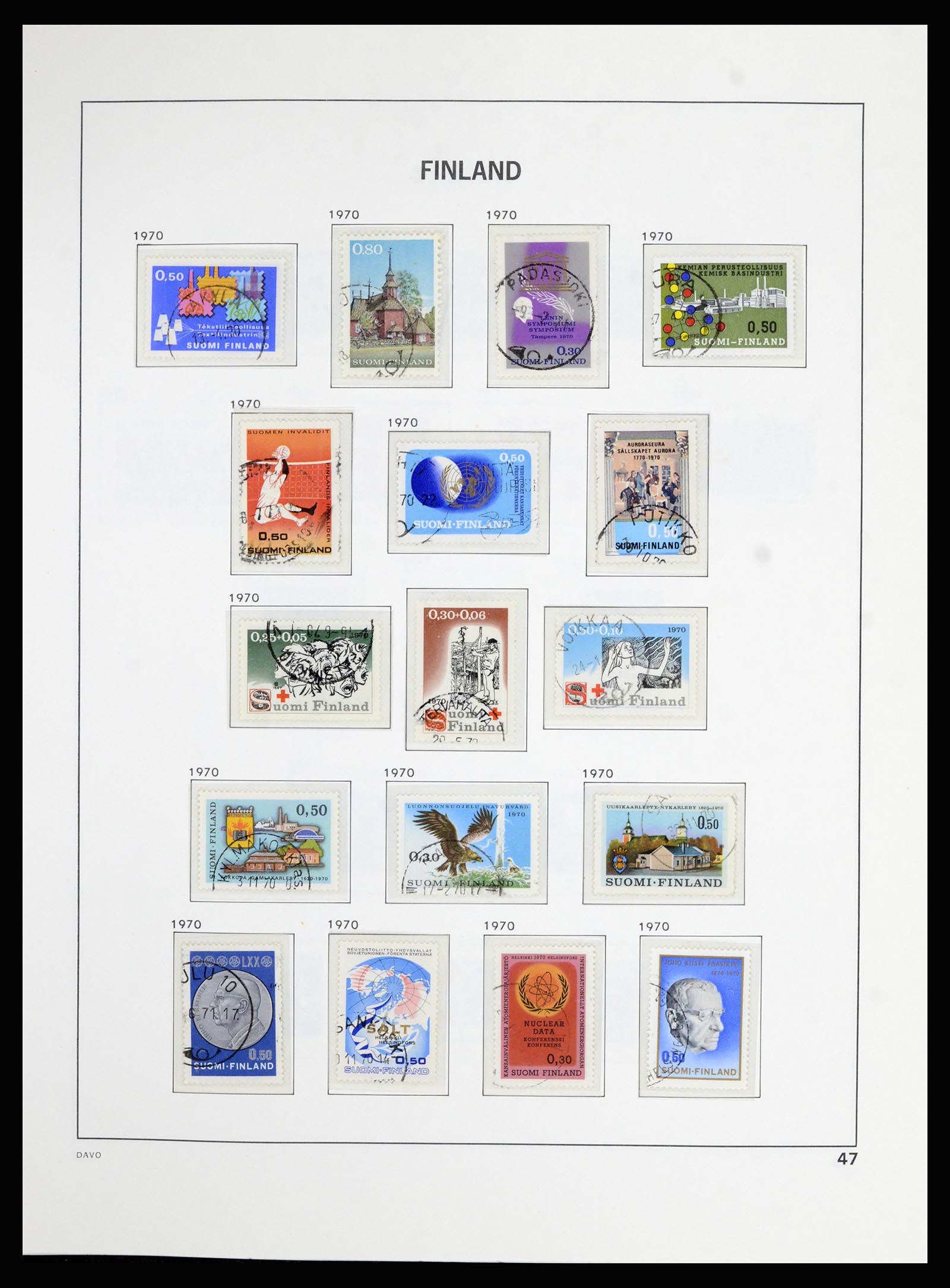 36976 048 - Postzegelverzameling 36976 Finland 1866-1983.