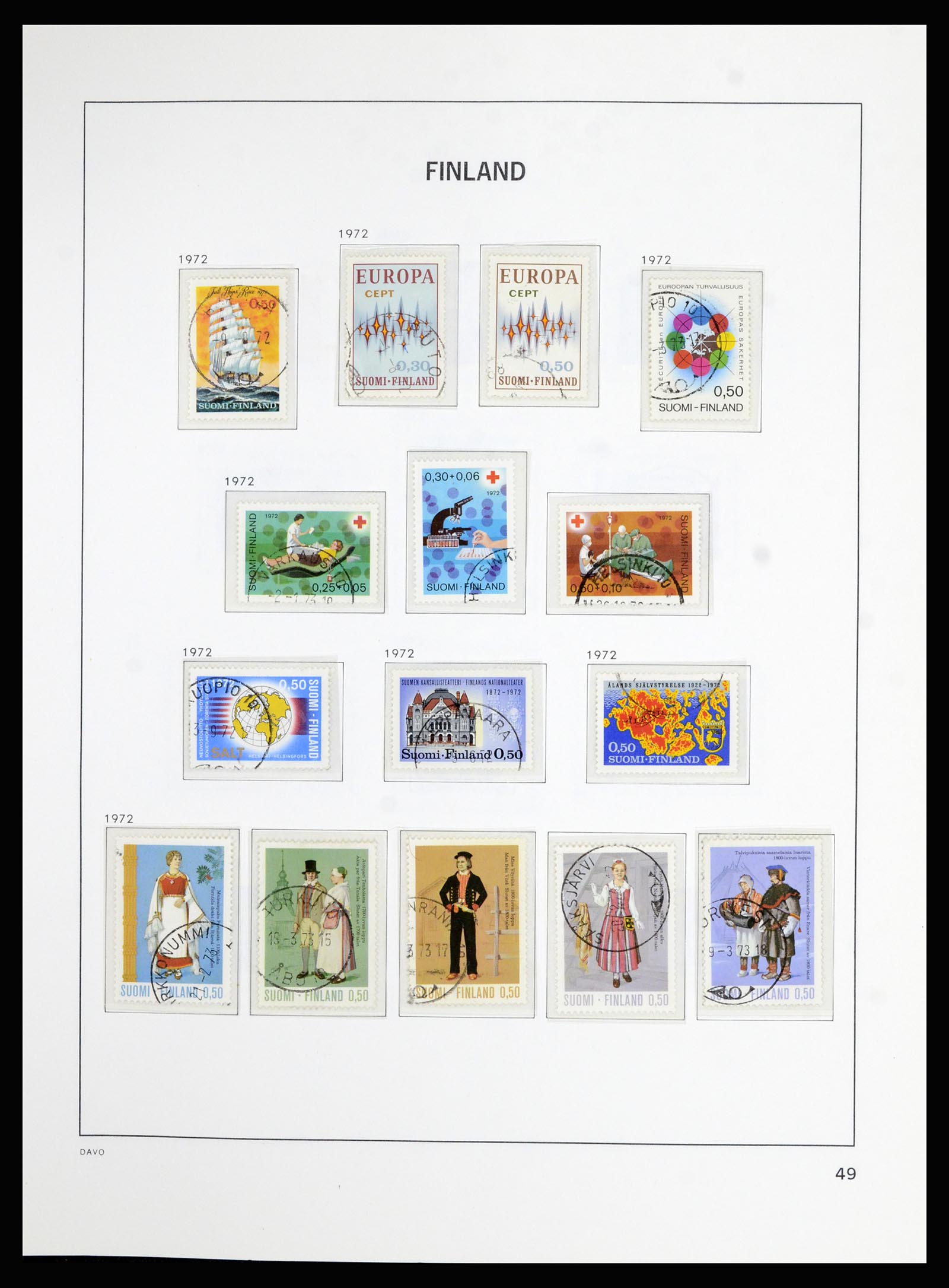 36976 050 - Postzegelverzameling 36976 Finland 1866-1983.