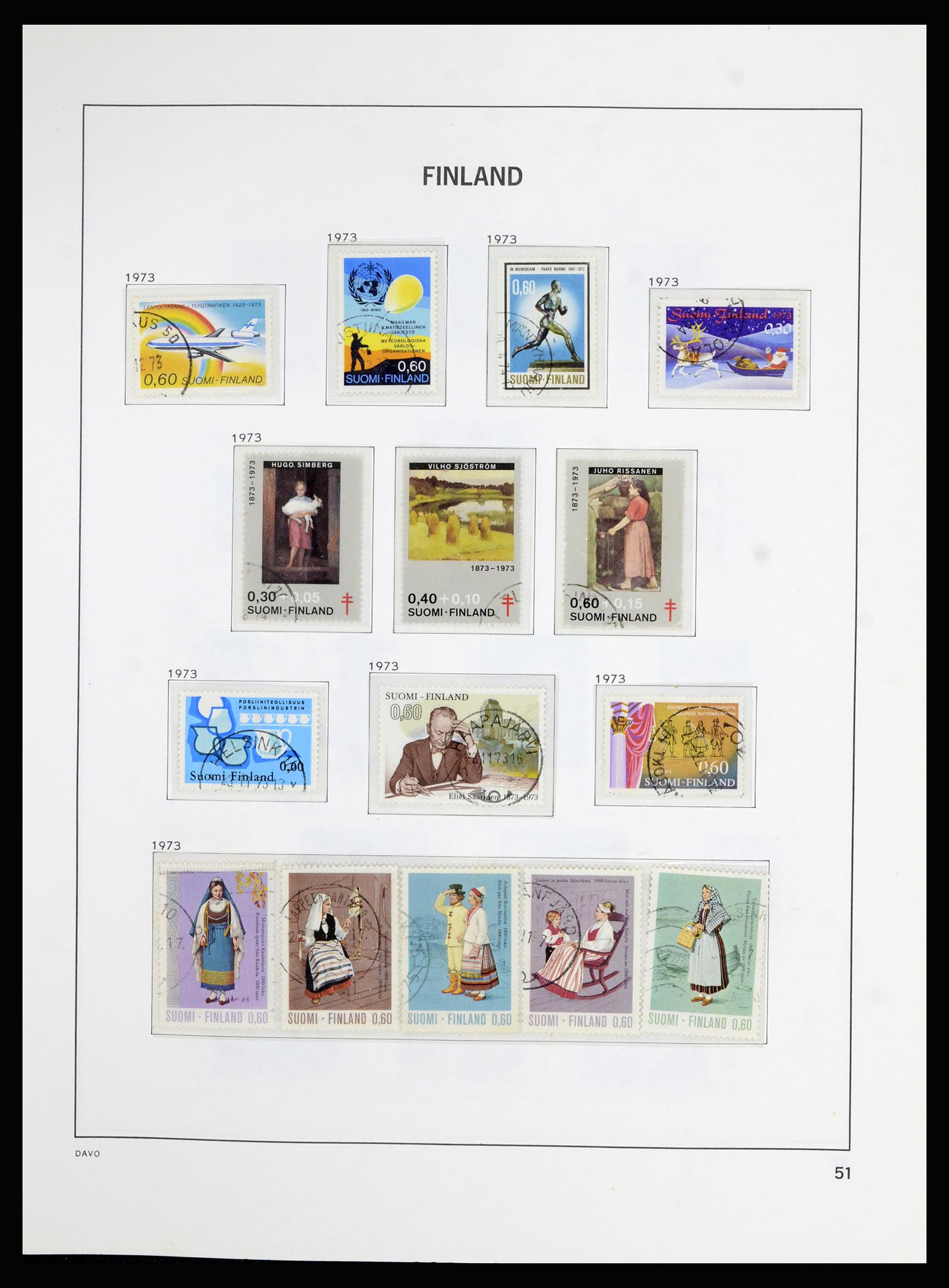 36976 052 - Postzegelverzameling 36976 Finland 1866-1983.