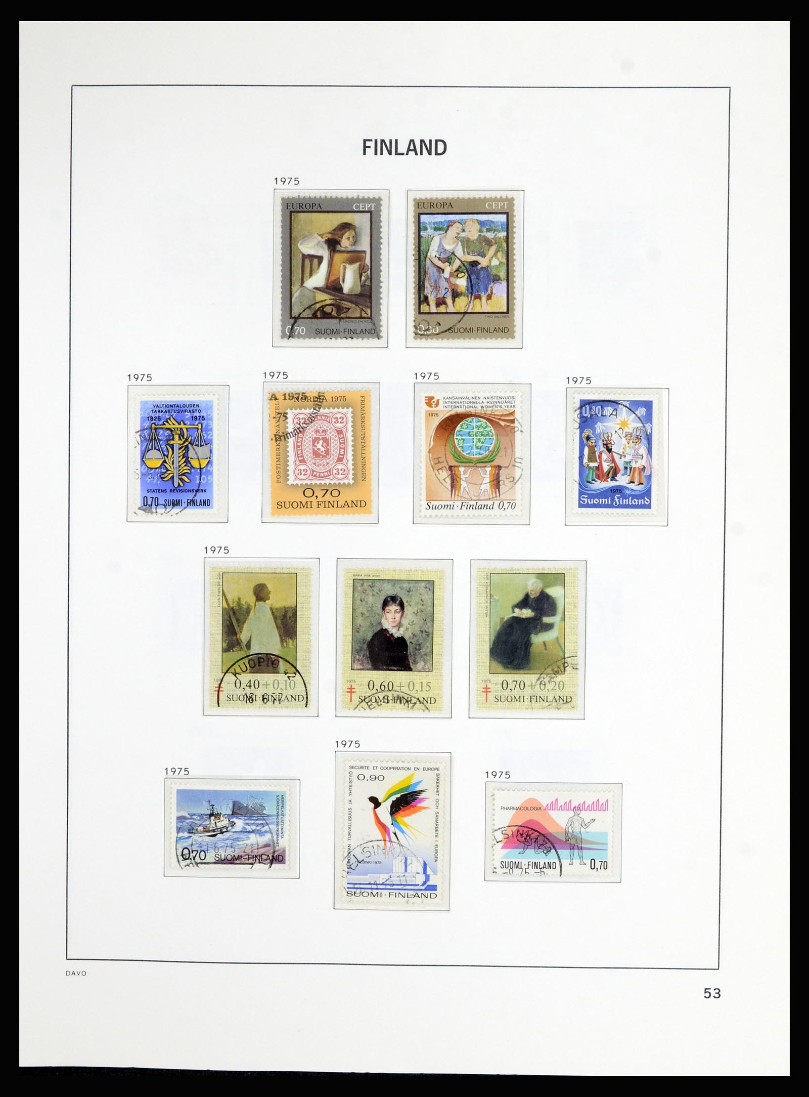 36976 054 - Postzegelverzameling 36976 Finland 1866-1983.