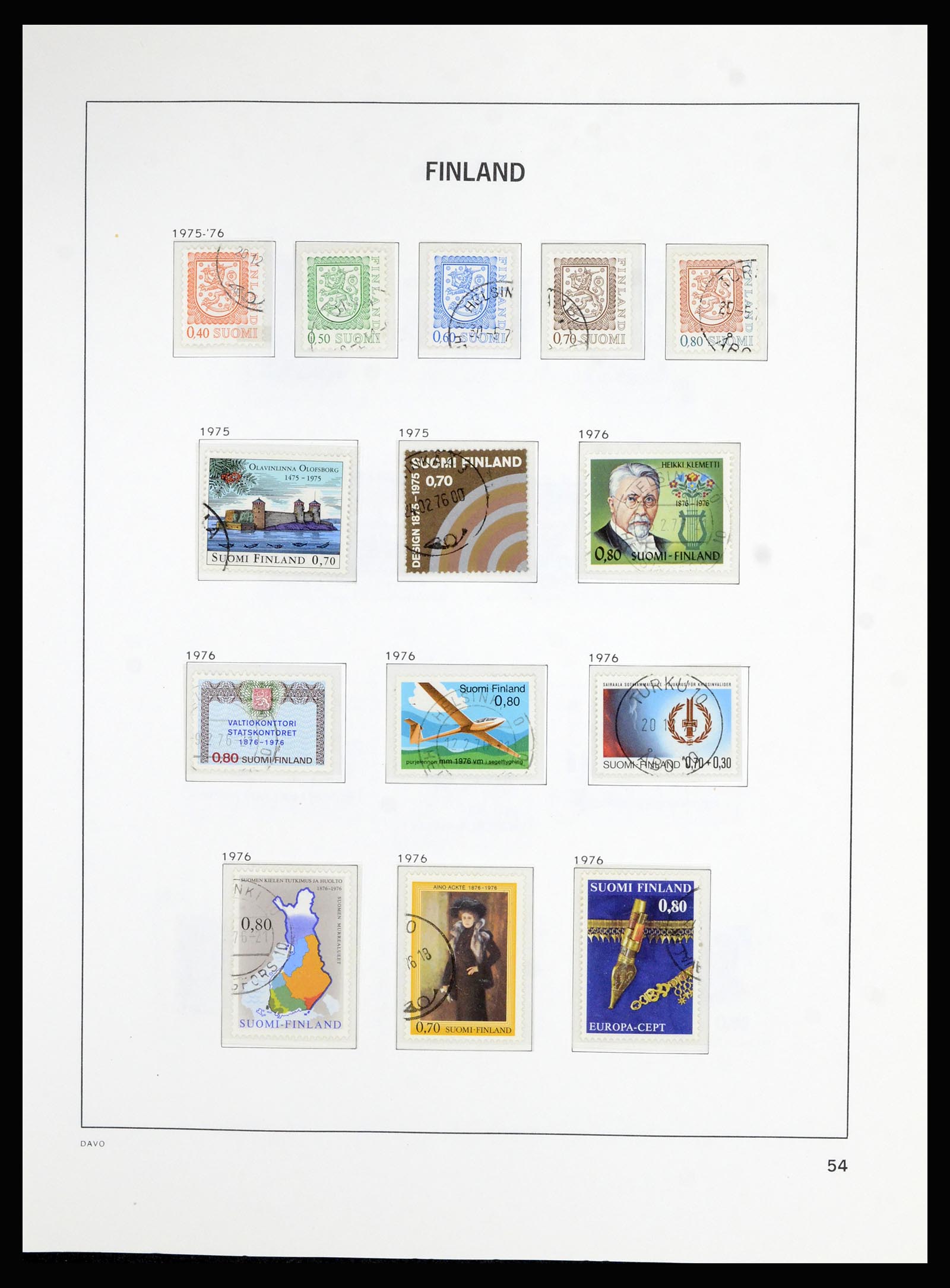 36976 055 - Postzegelverzameling 36976 Finland 1866-1983.