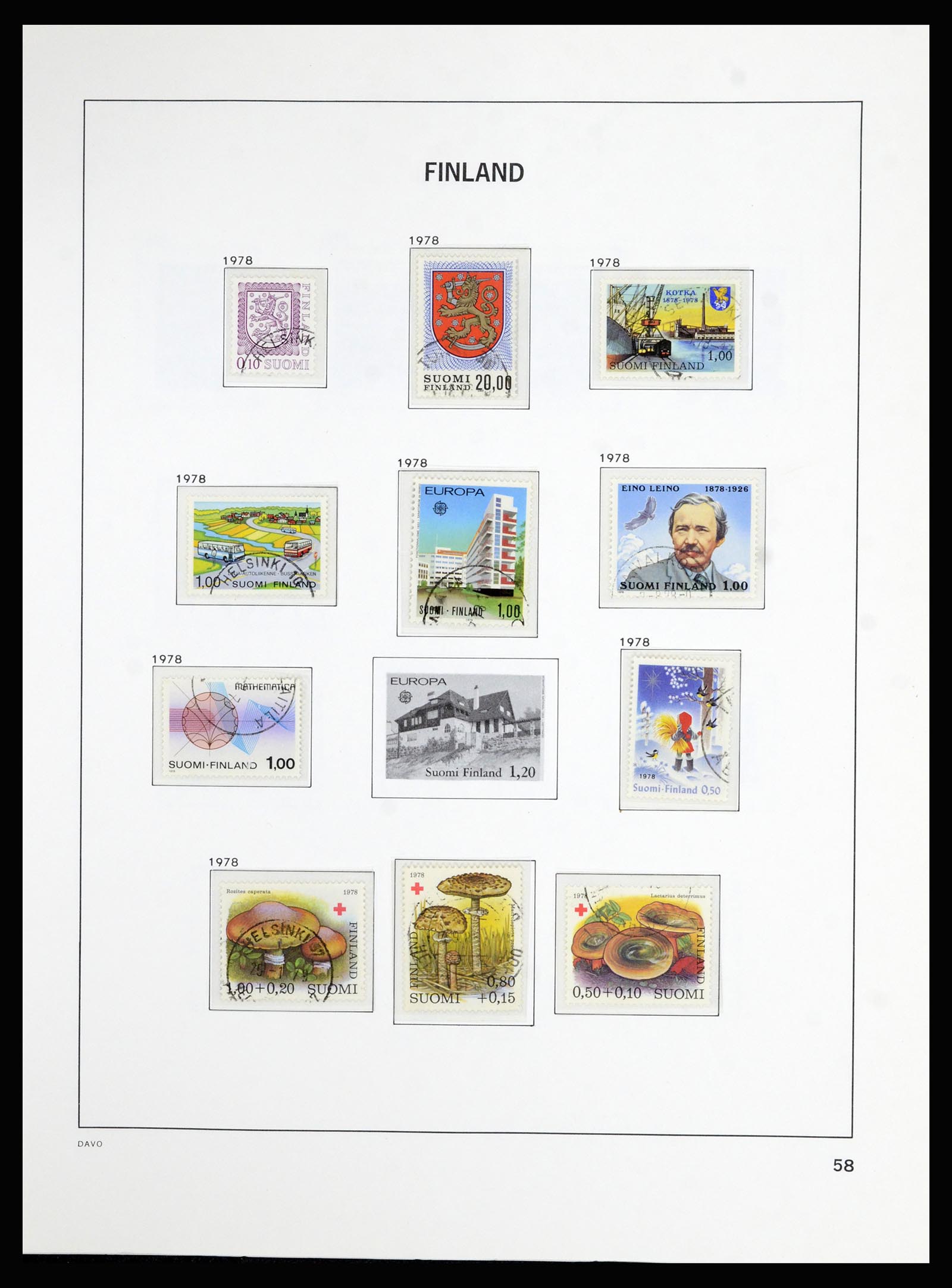 36976 059 - Postzegelverzameling 36976 Finland 1866-1983.