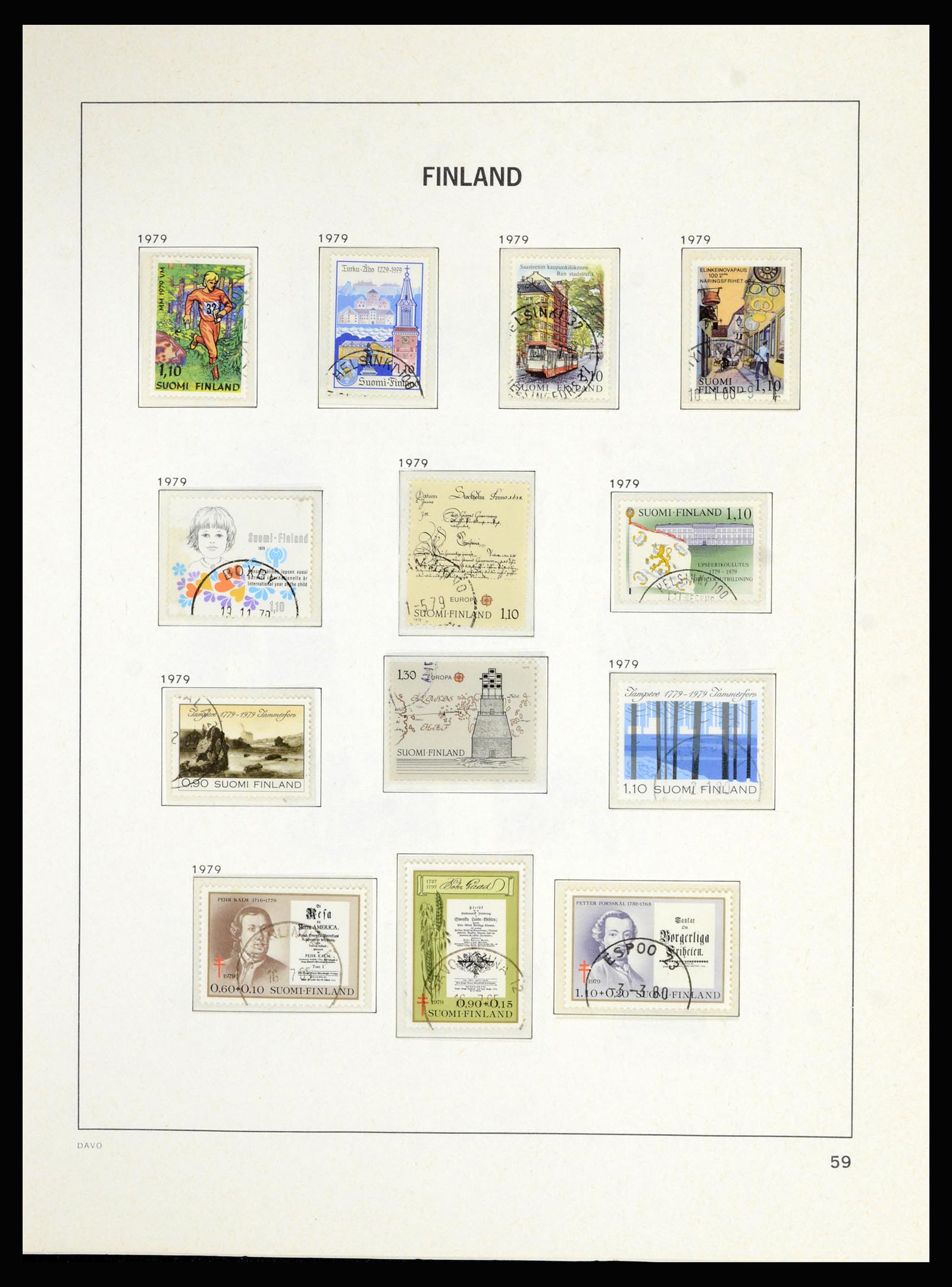 36976 060 - Postzegelverzameling 36976 Finland 1866-1983.