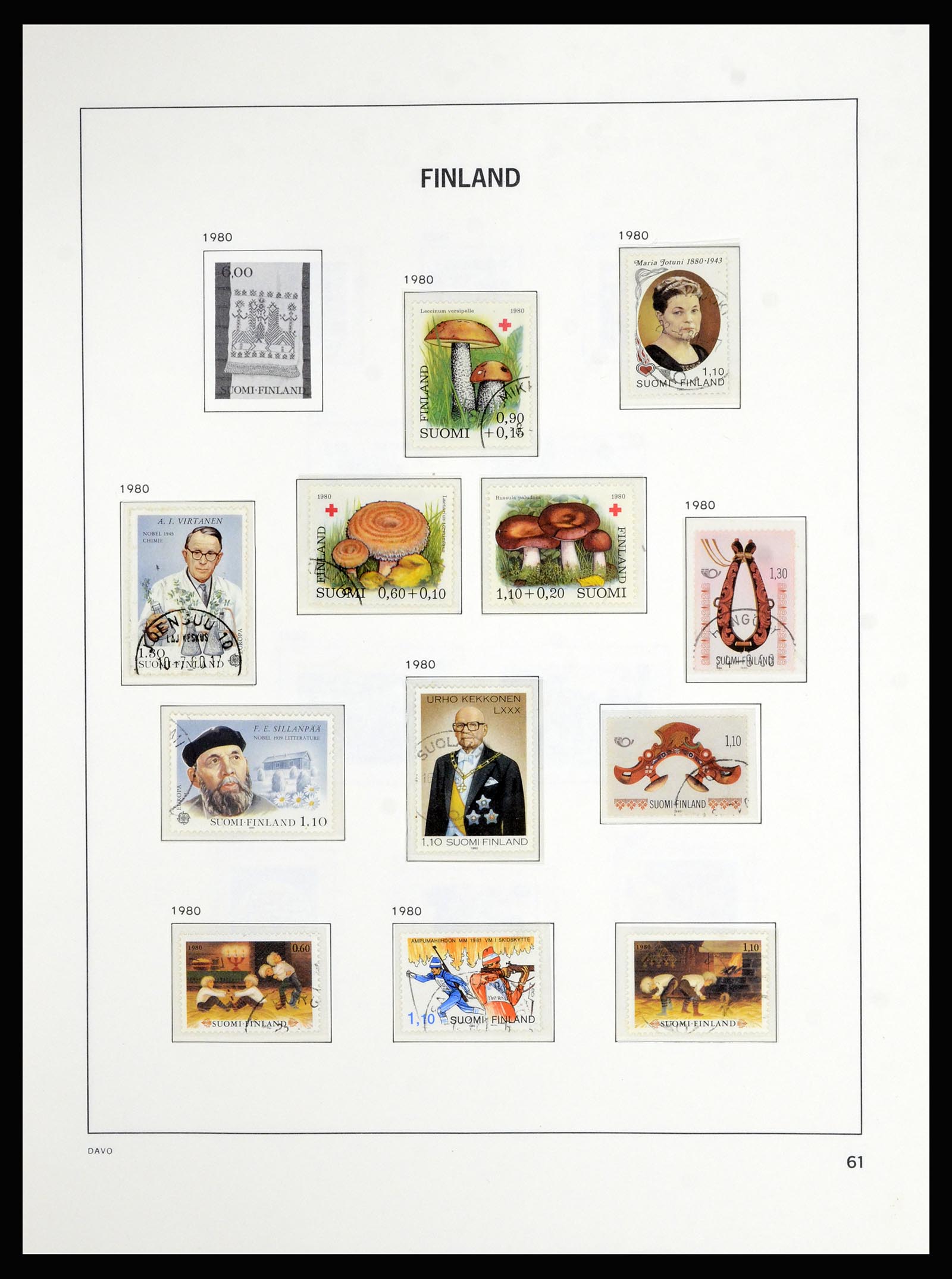 36976 062 - Postzegelverzameling 36976 Finland 1866-1983.