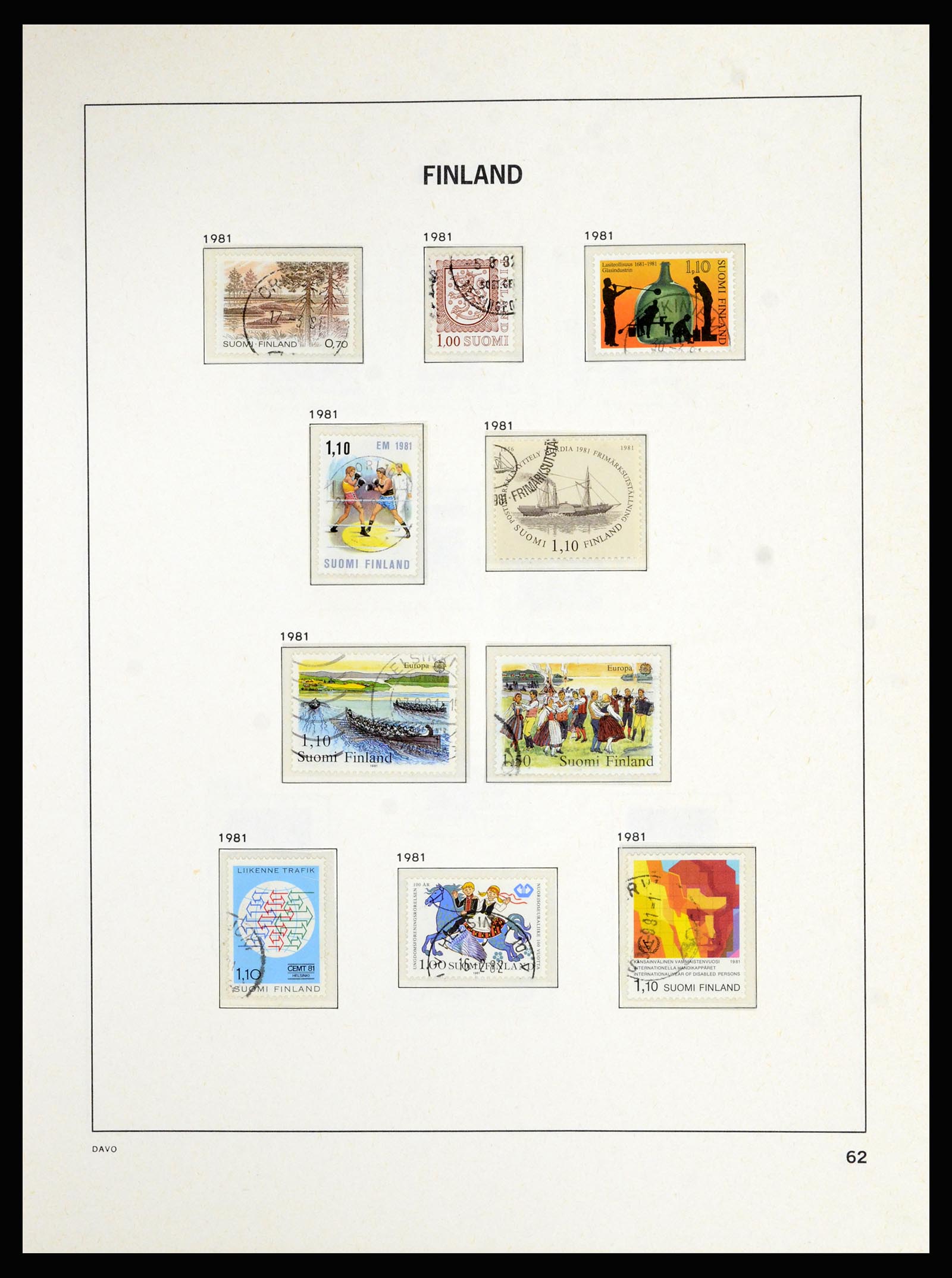 36976 063 - Postzegelverzameling 36976 Finland 1866-1983.