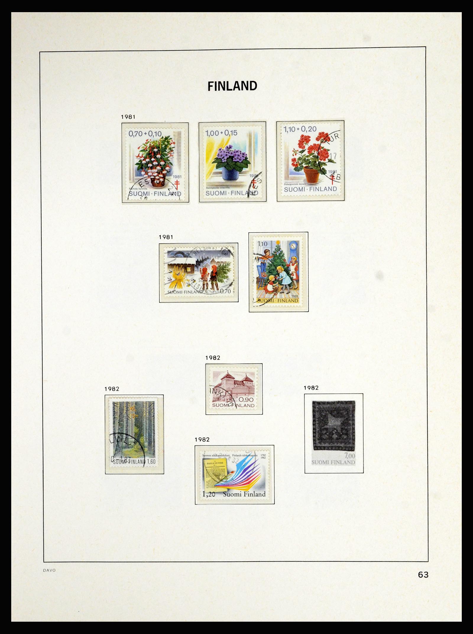 36976 064 - Postzegelverzameling 36976 Finland 1866-1983.