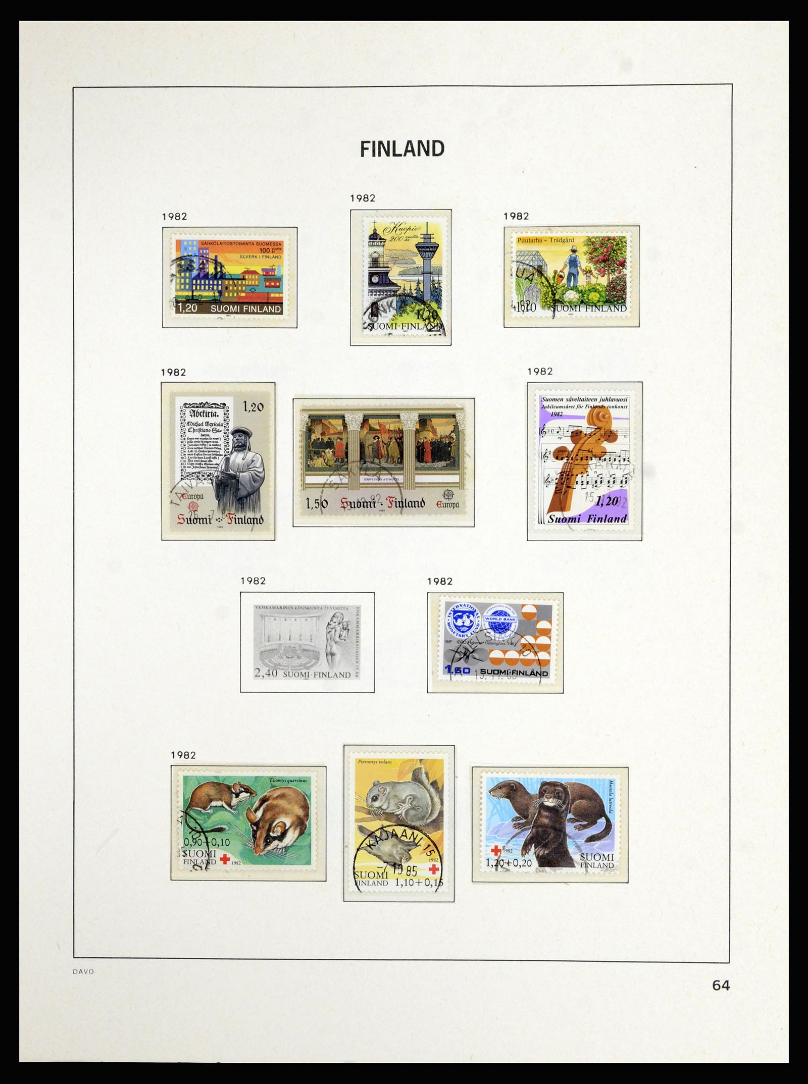 36976 065 - Postzegelverzameling 36976 Finland 1866-1983.