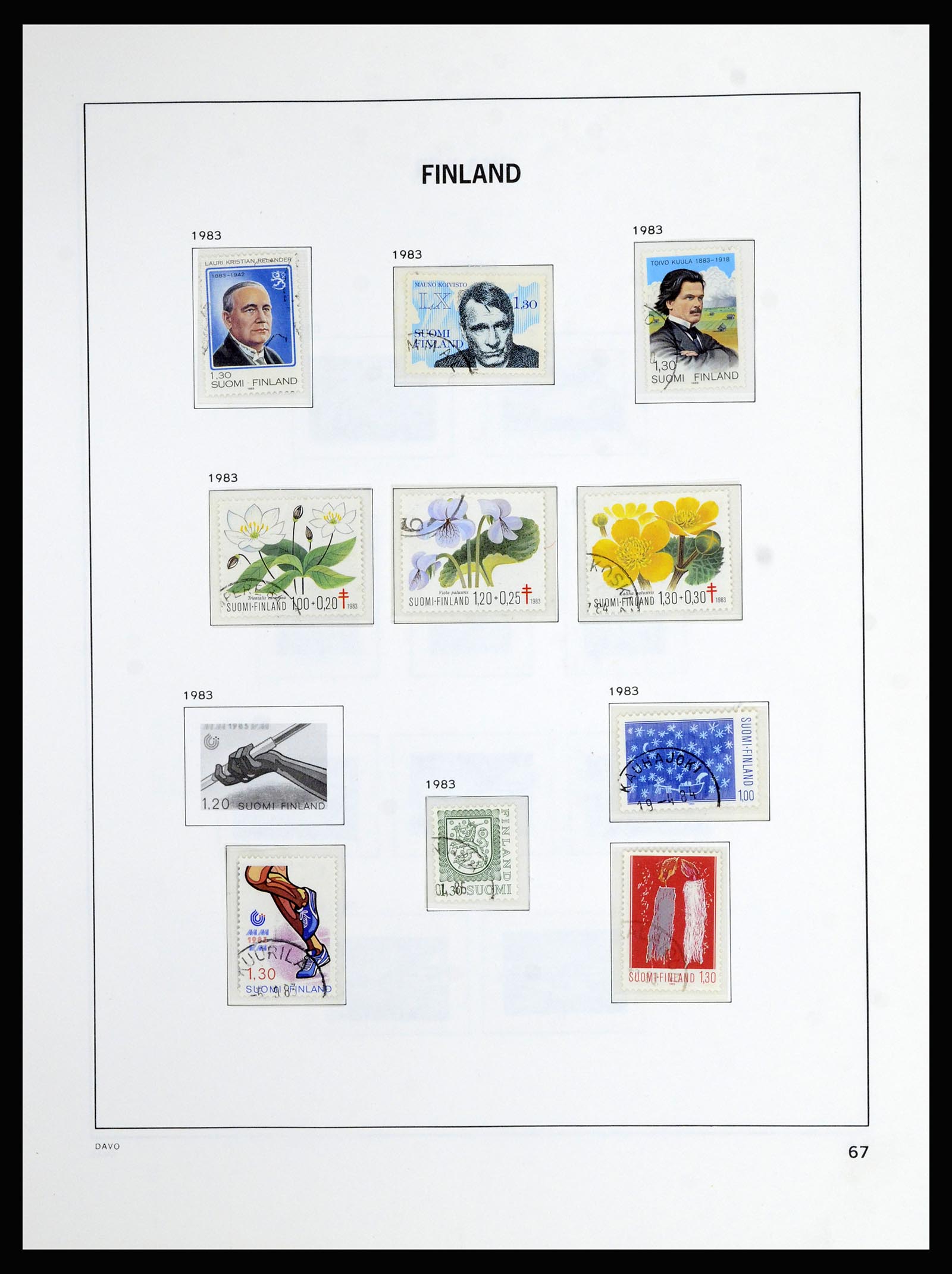 36976 068 - Postzegelverzameling 36976 Finland 1866-1983.