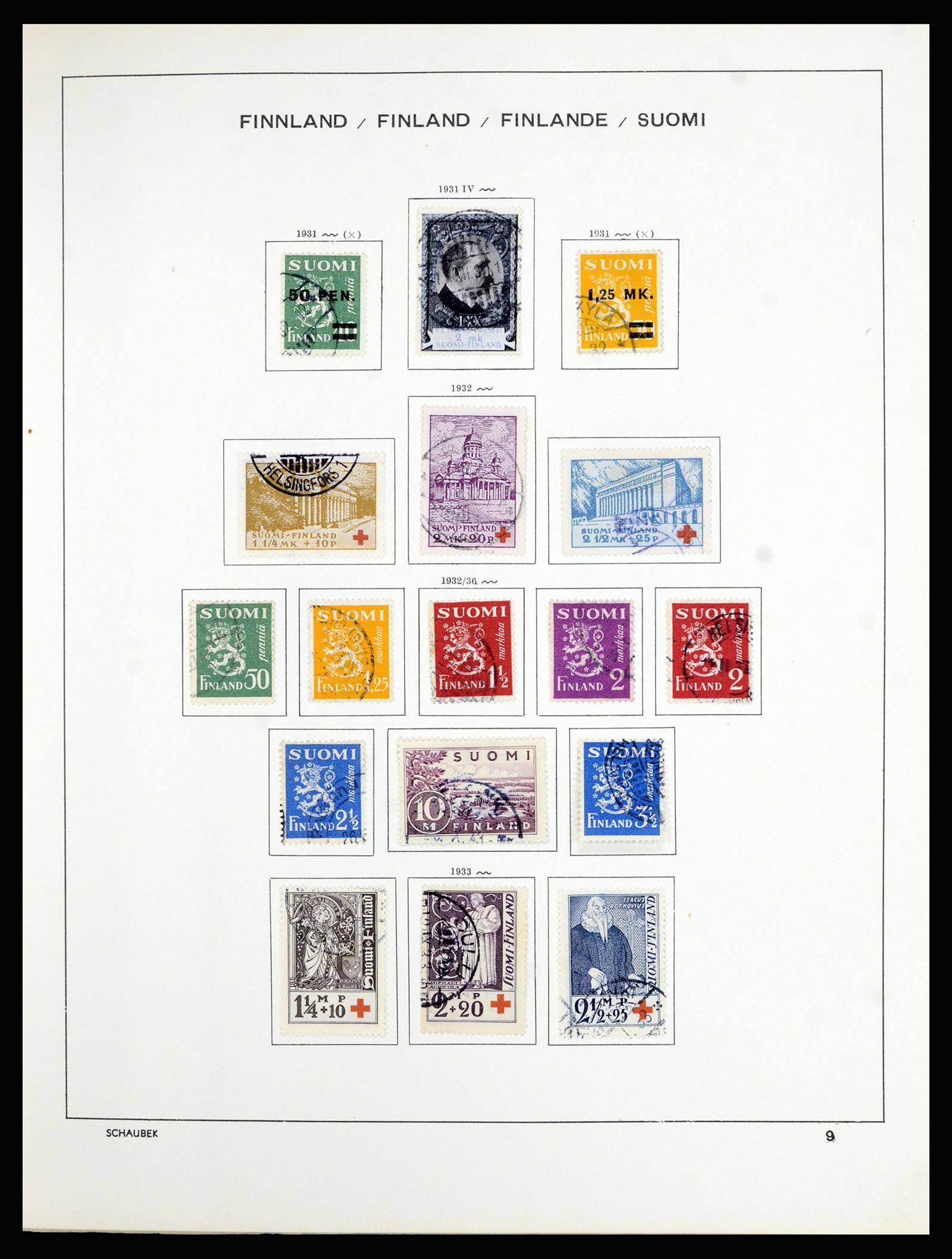 36977 002 - Postzegelverzameling 36977 Finland 1921-1980.