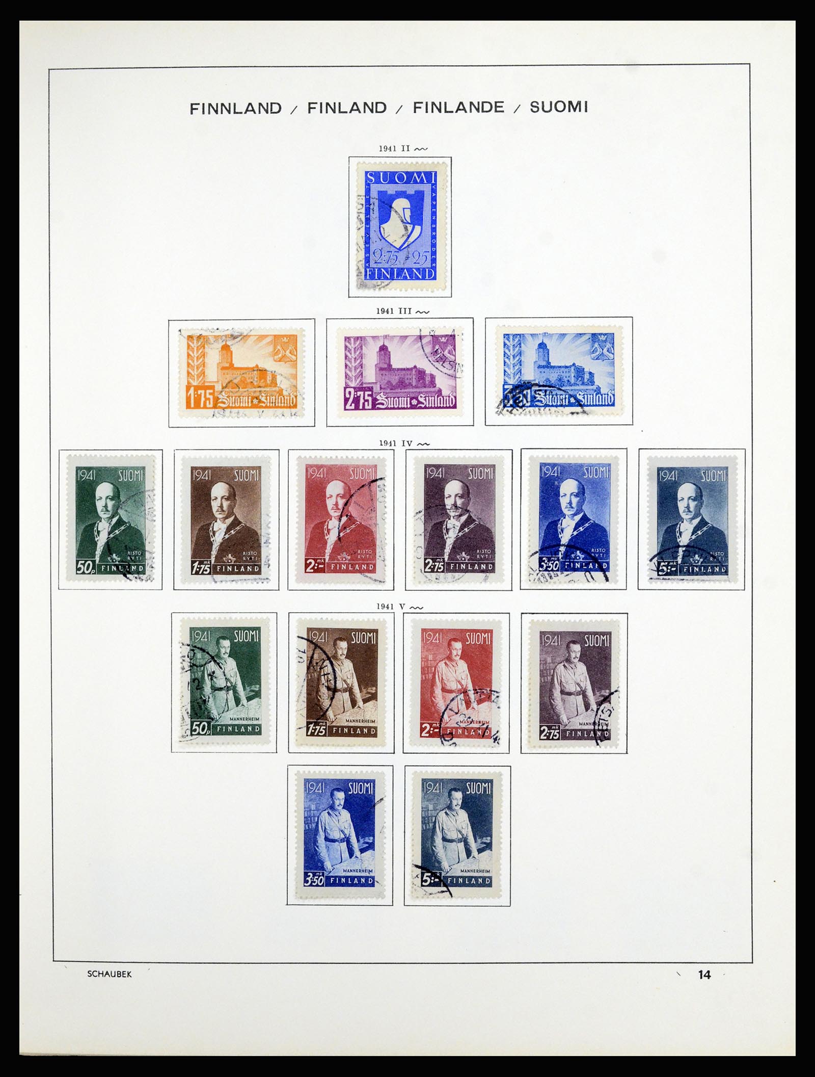 36977 007 - Postzegelverzameling 36977 Finland 1921-1980.