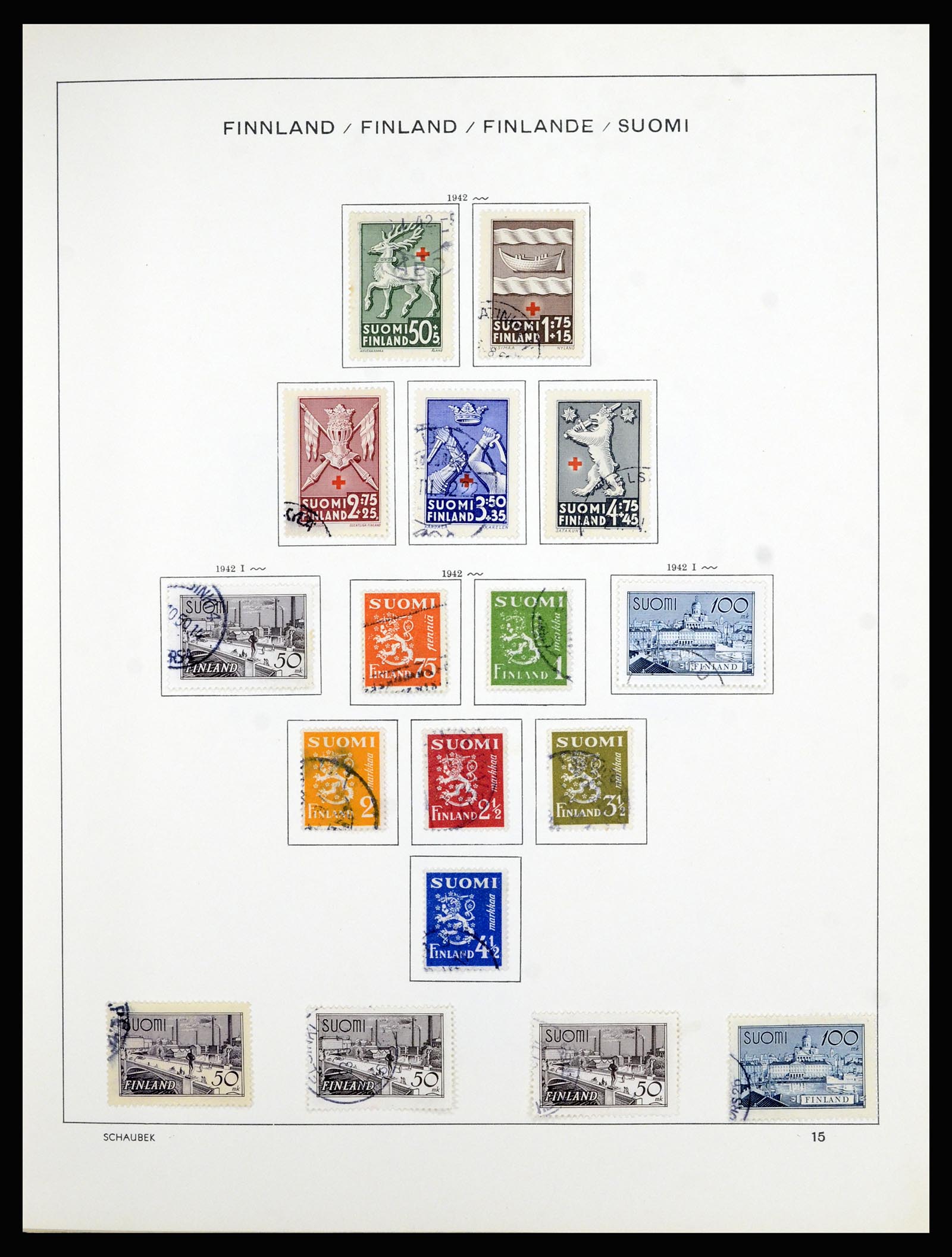 36977 008 - Postzegelverzameling 36977 Finland 1921-1980.