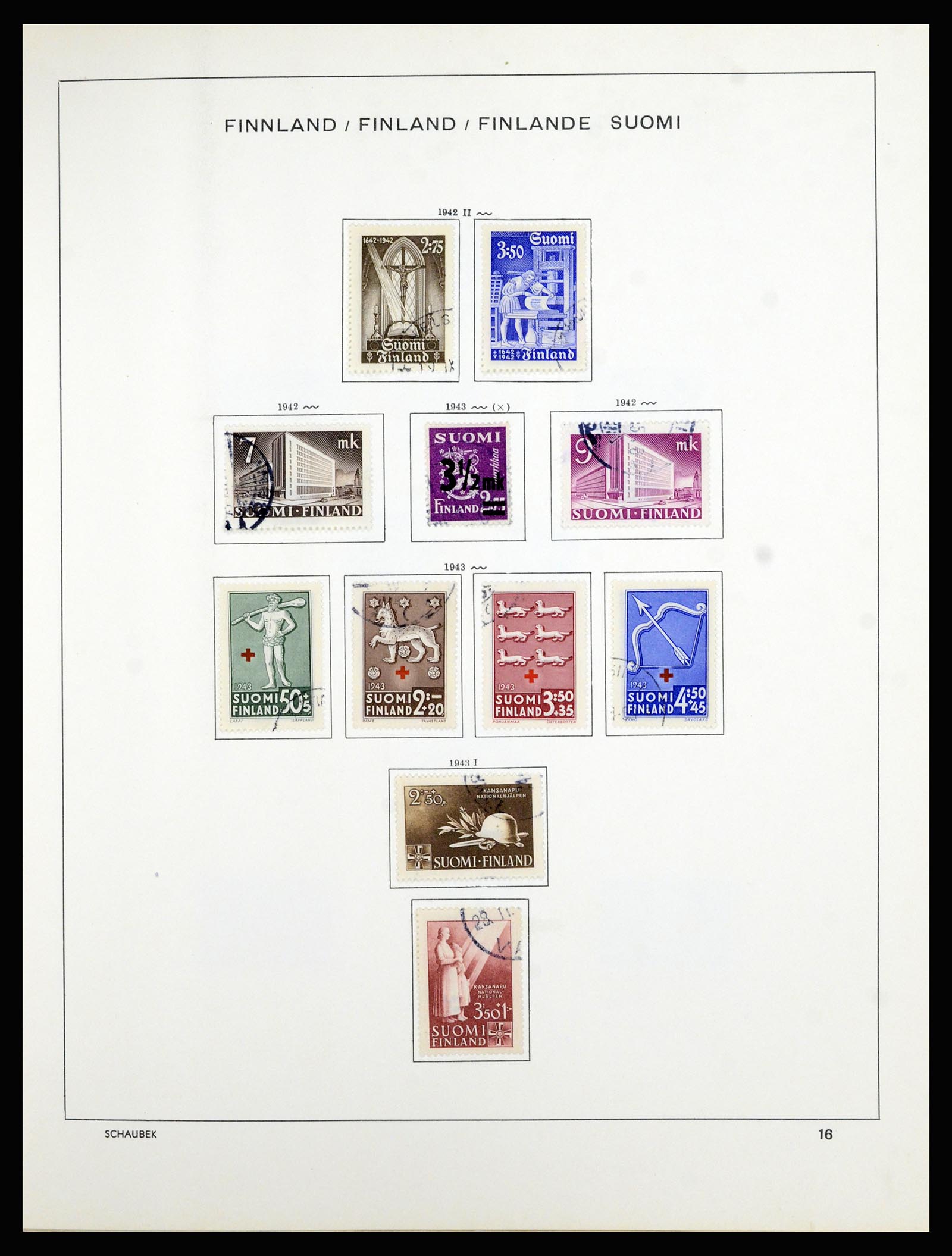 36977 009 - Postzegelverzameling 36977 Finland 1921-1980.