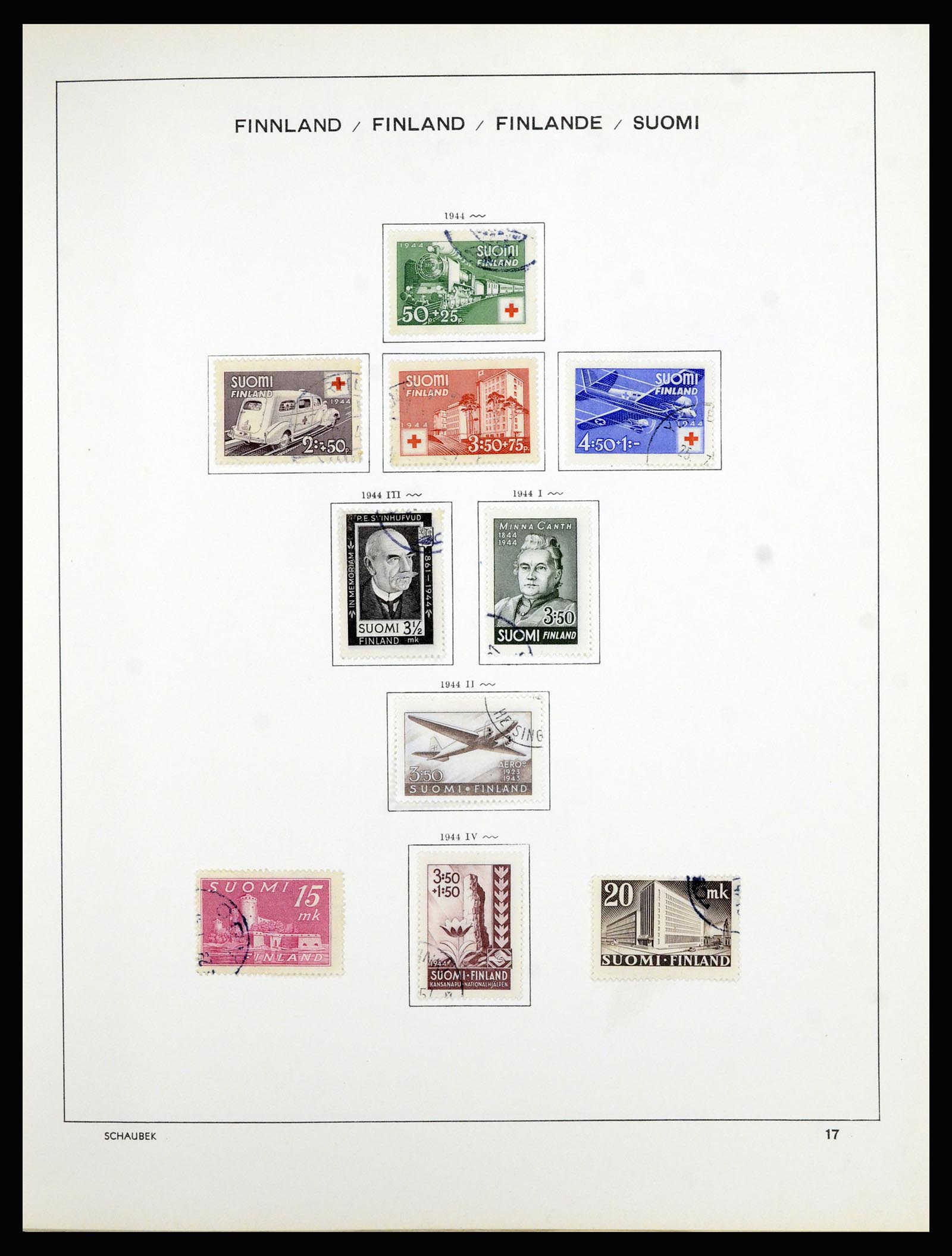 36977 010 - Postzegelverzameling 36977 Finland 1921-1980.