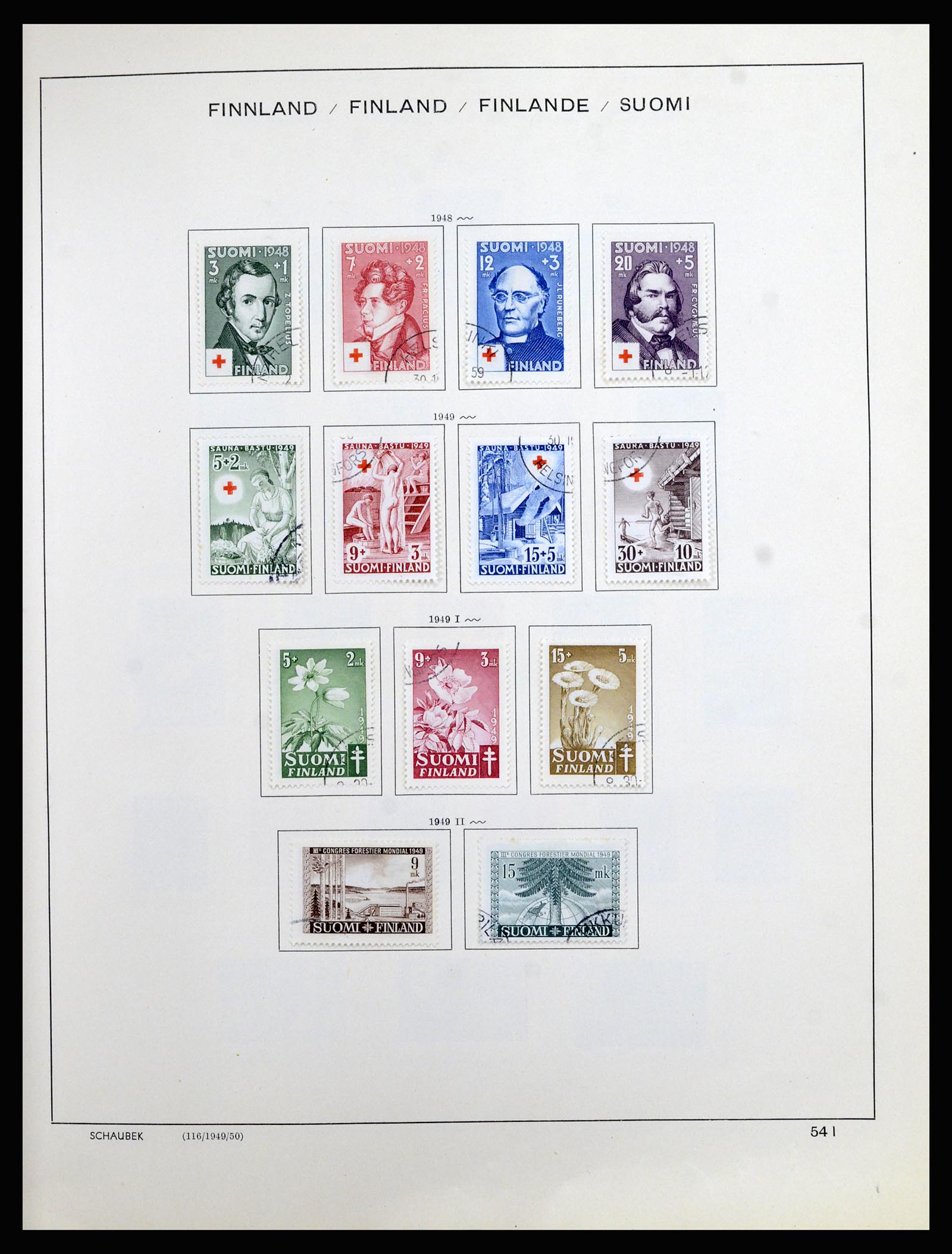 36977 016 - Postzegelverzameling 36977 Finland 1921-1980.