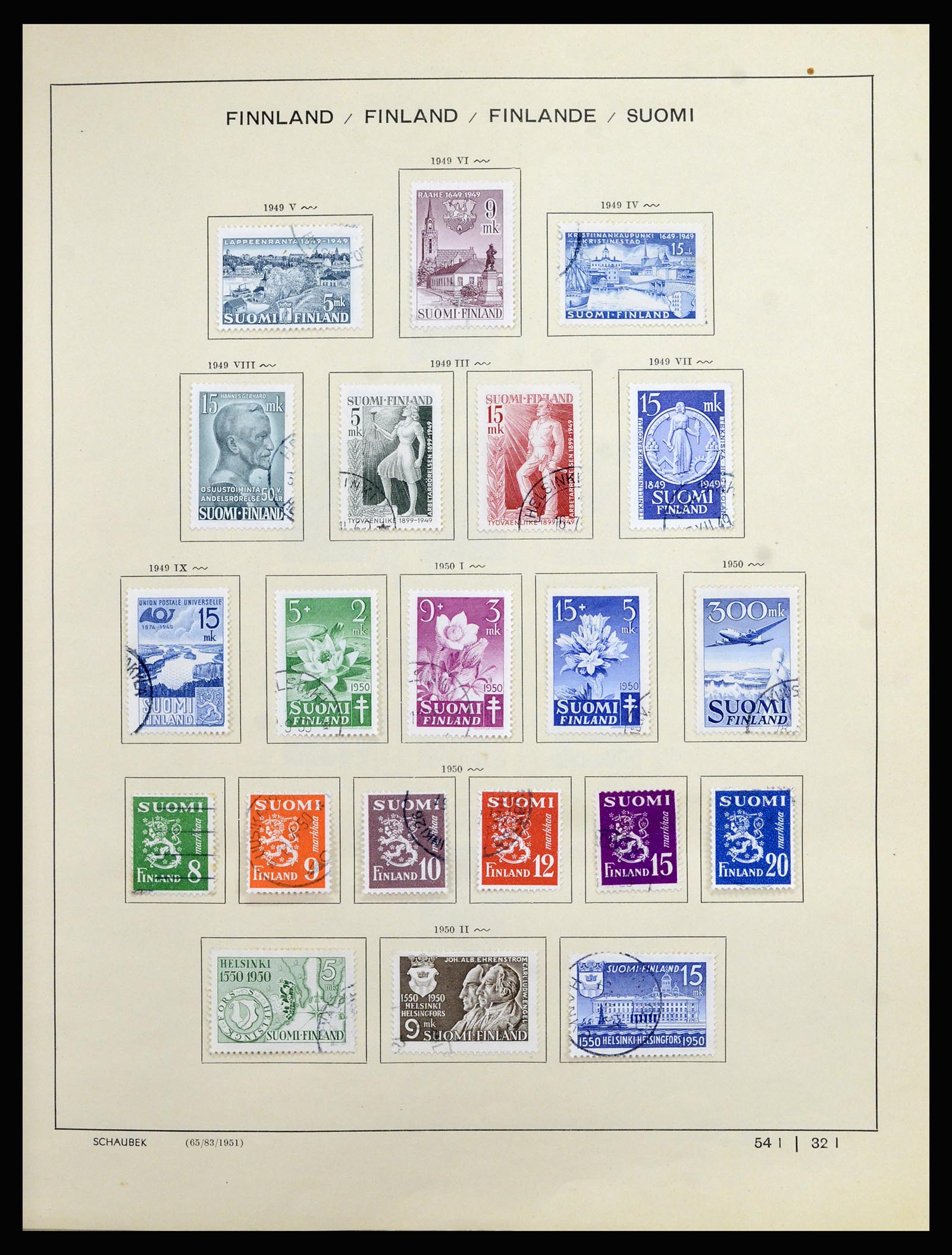 36977 017 - Postzegelverzameling 36977 Finland 1921-1980.