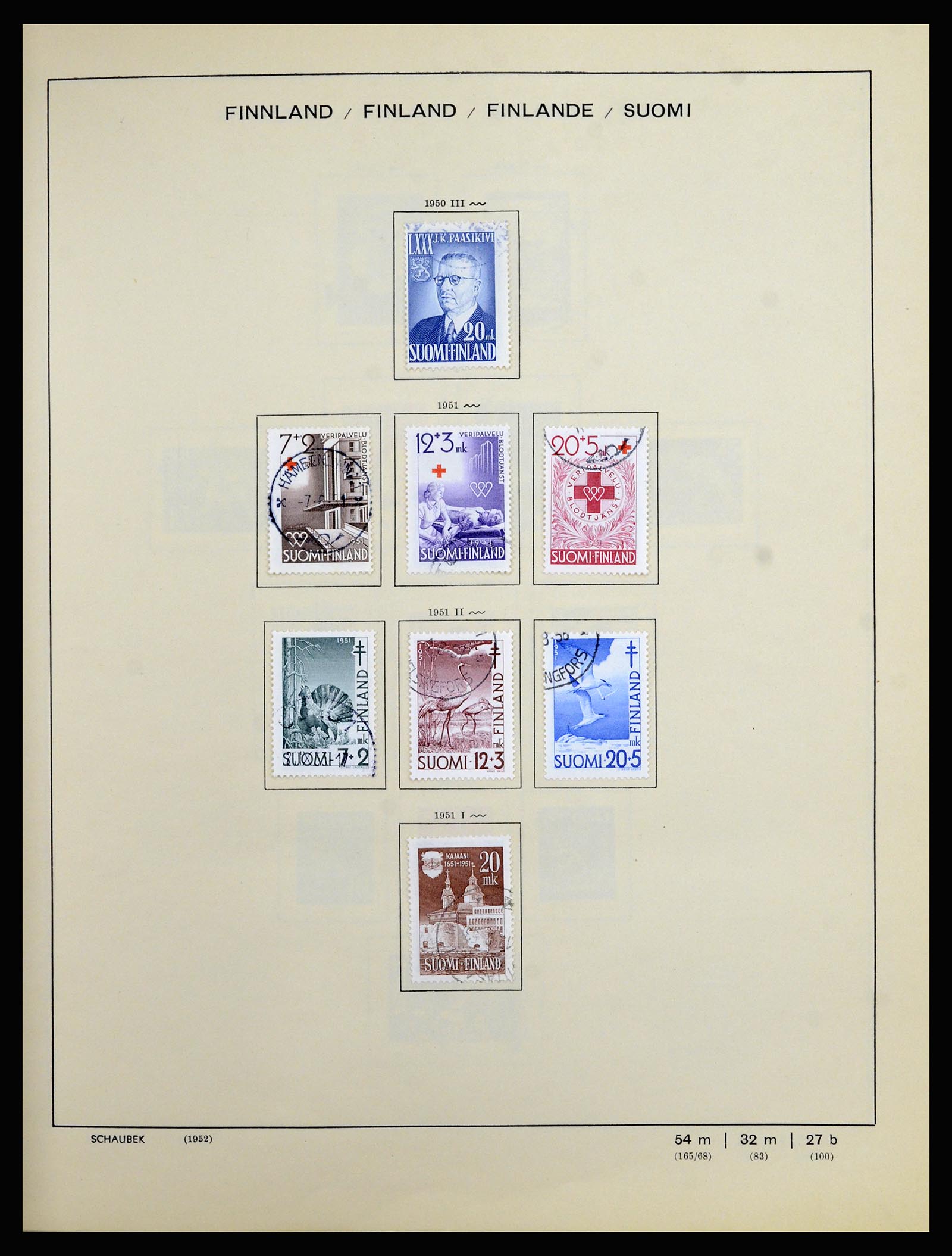 36977 018 - Postzegelverzameling 36977 Finland 1921-1980.