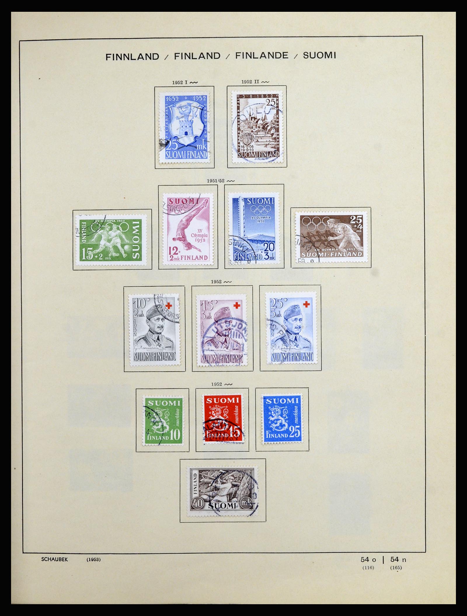 36977 019 - Postzegelverzameling 36977 Finland 1921-1980.