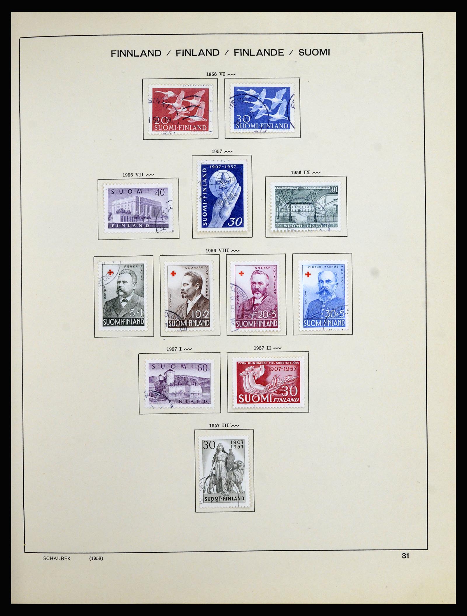 36977 024 - Postzegelverzameling 36977 Finland 1921-1980.
