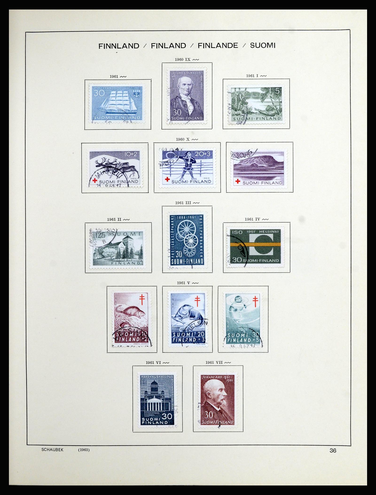 36977 029 - Postzegelverzameling 36977 Finland 1921-1980.