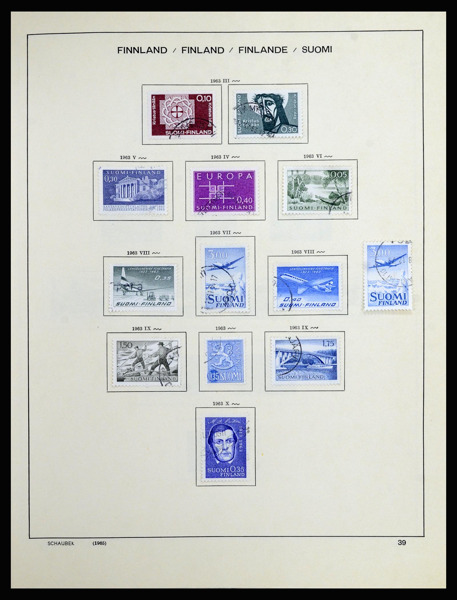 36977 032 - Postzegelverzameling 36977 Finland 1921-1980.