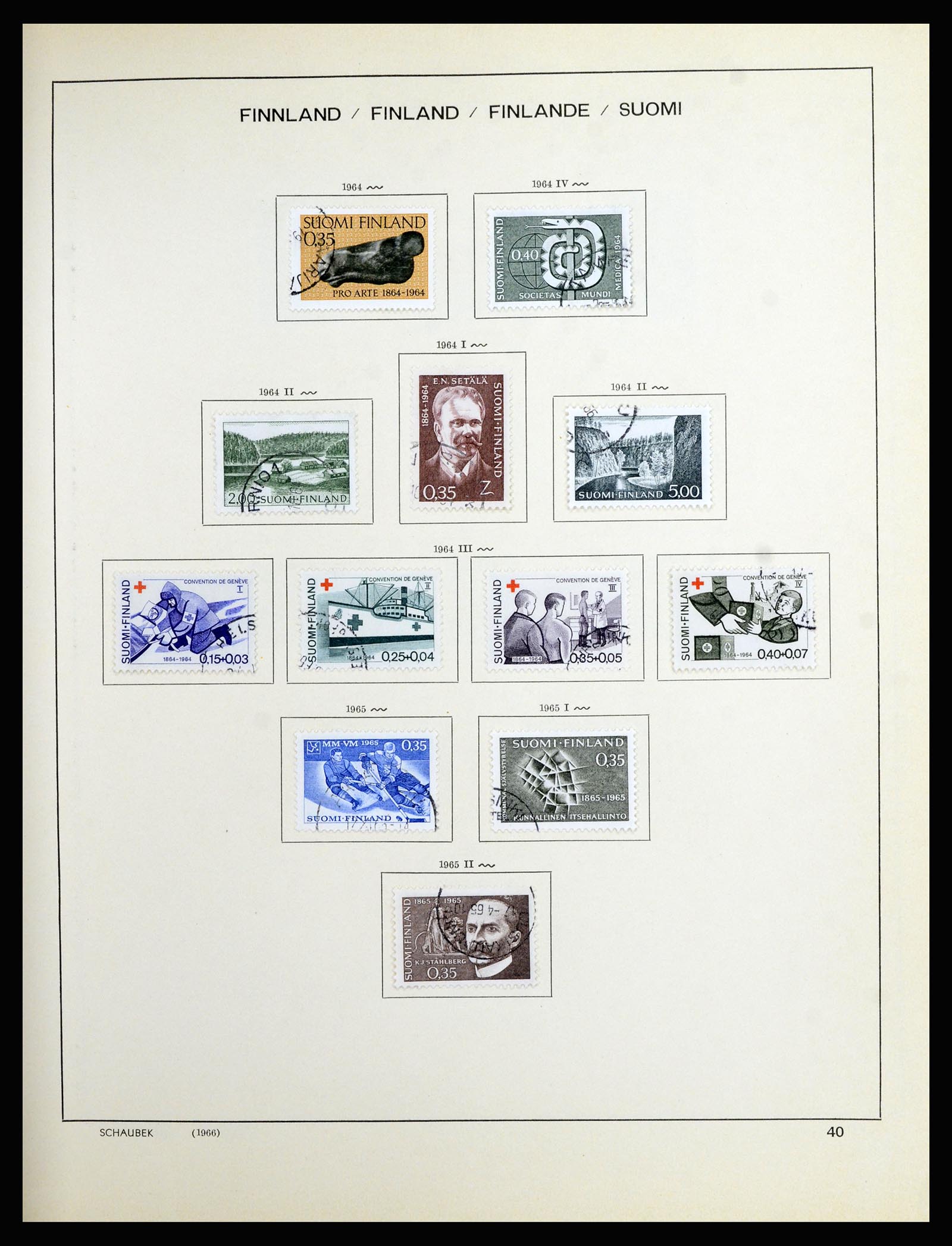 36977 033 - Postzegelverzameling 36977 Finland 1921-1980.