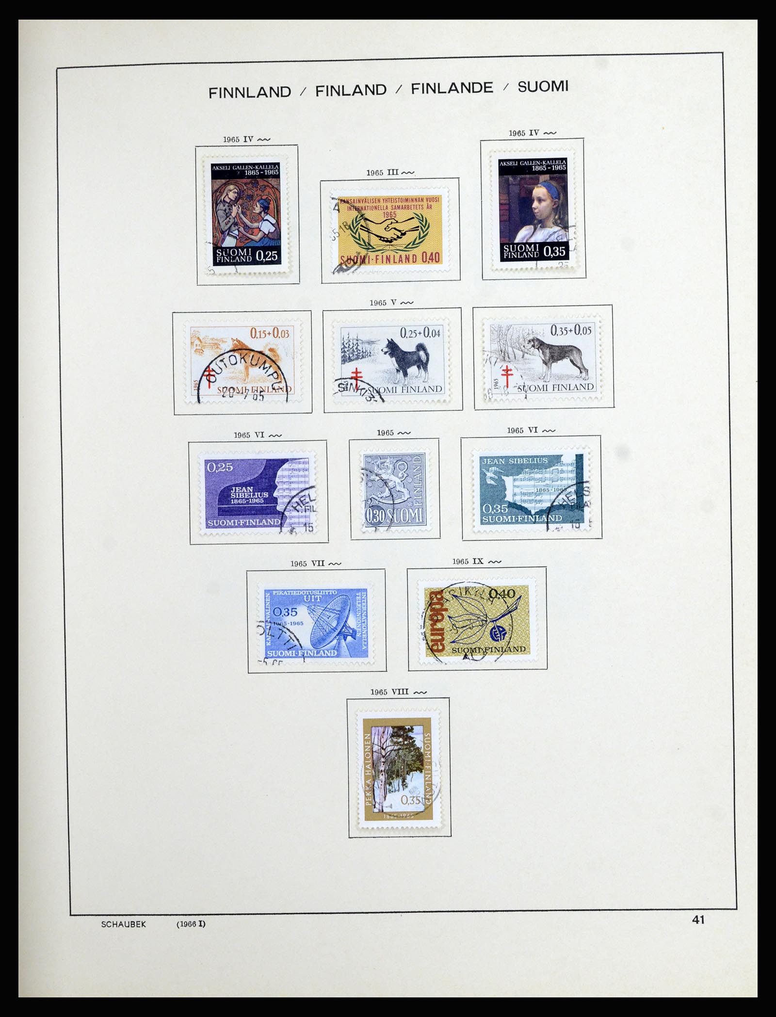 36977 034 - Postzegelverzameling 36977 Finland 1921-1980.