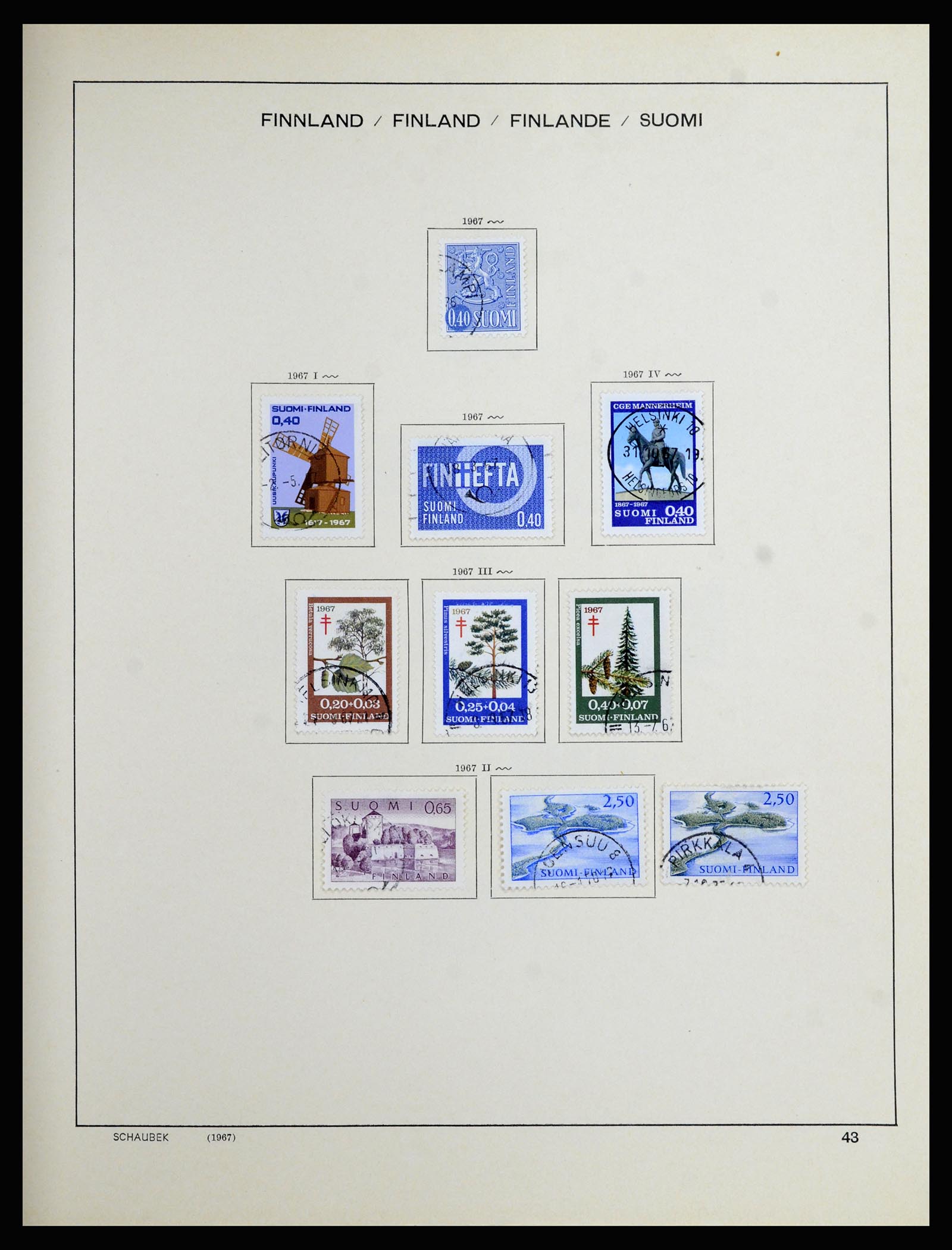 36977 036 - Postzegelverzameling 36977 Finland 1921-1980.