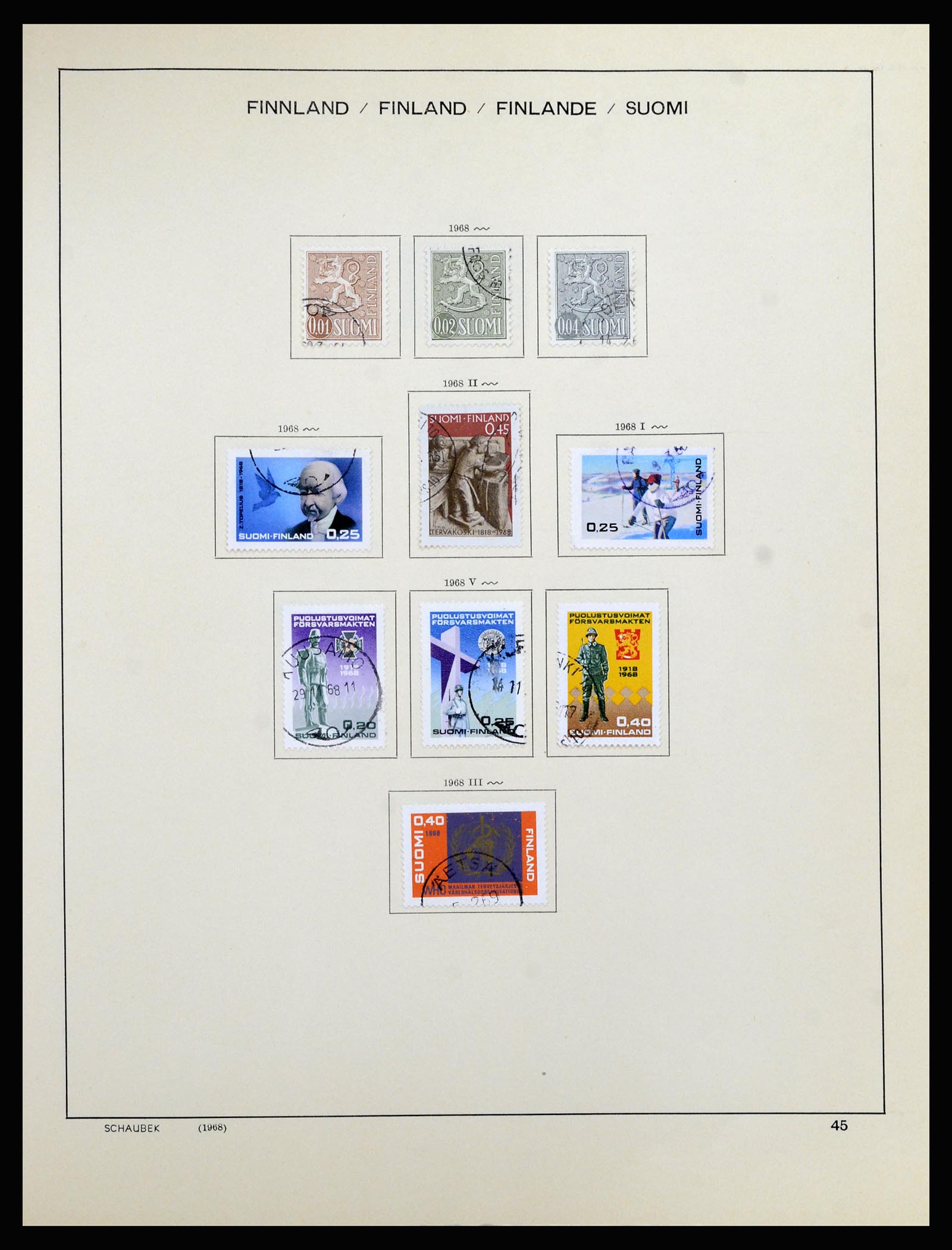 36977 038 - Postzegelverzameling 36977 Finland 1921-1980.