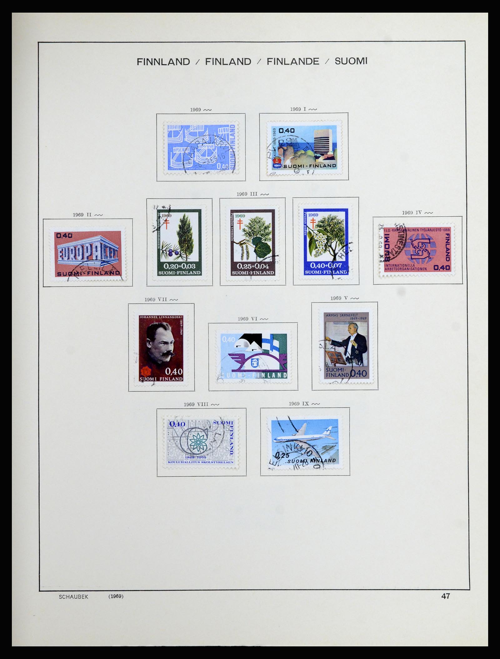 36977 040 - Postzegelverzameling 36977 Finland 1921-1980.
