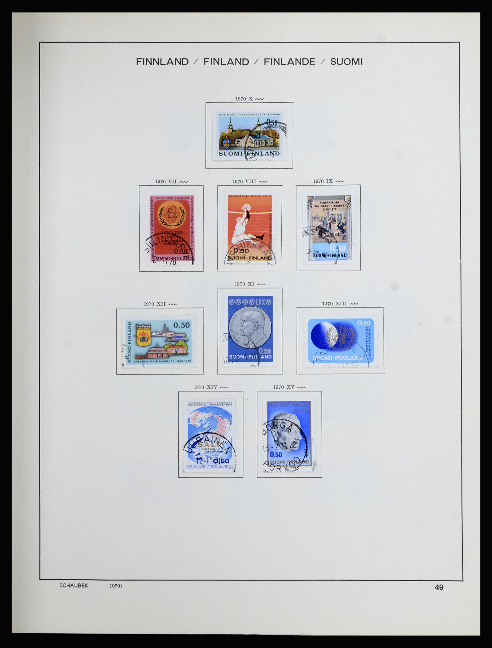 36977 042 - Postzegelverzameling 36977 Finland 1921-1980.