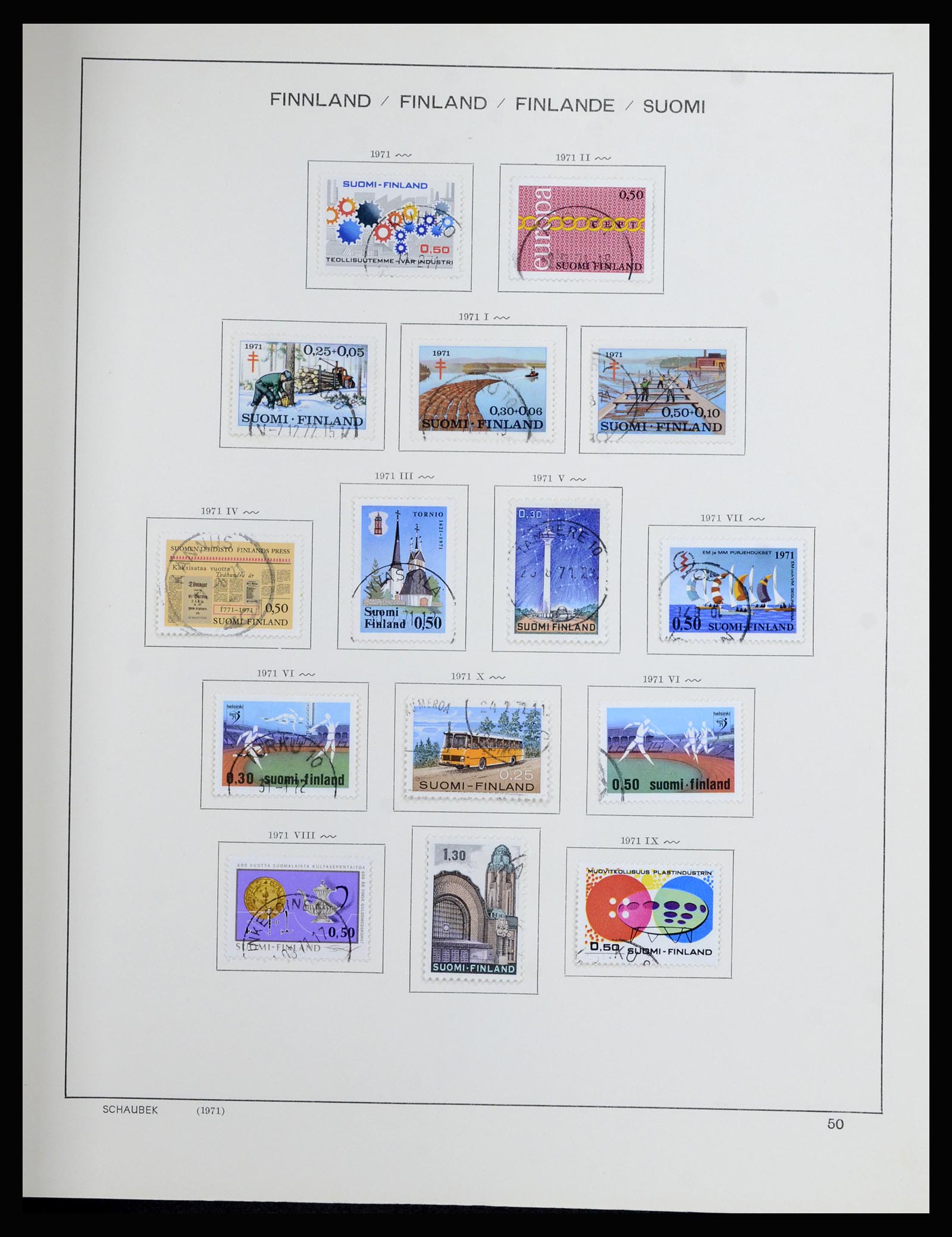 36977 043 - Postzegelverzameling 36977 Finland 1921-1980.
