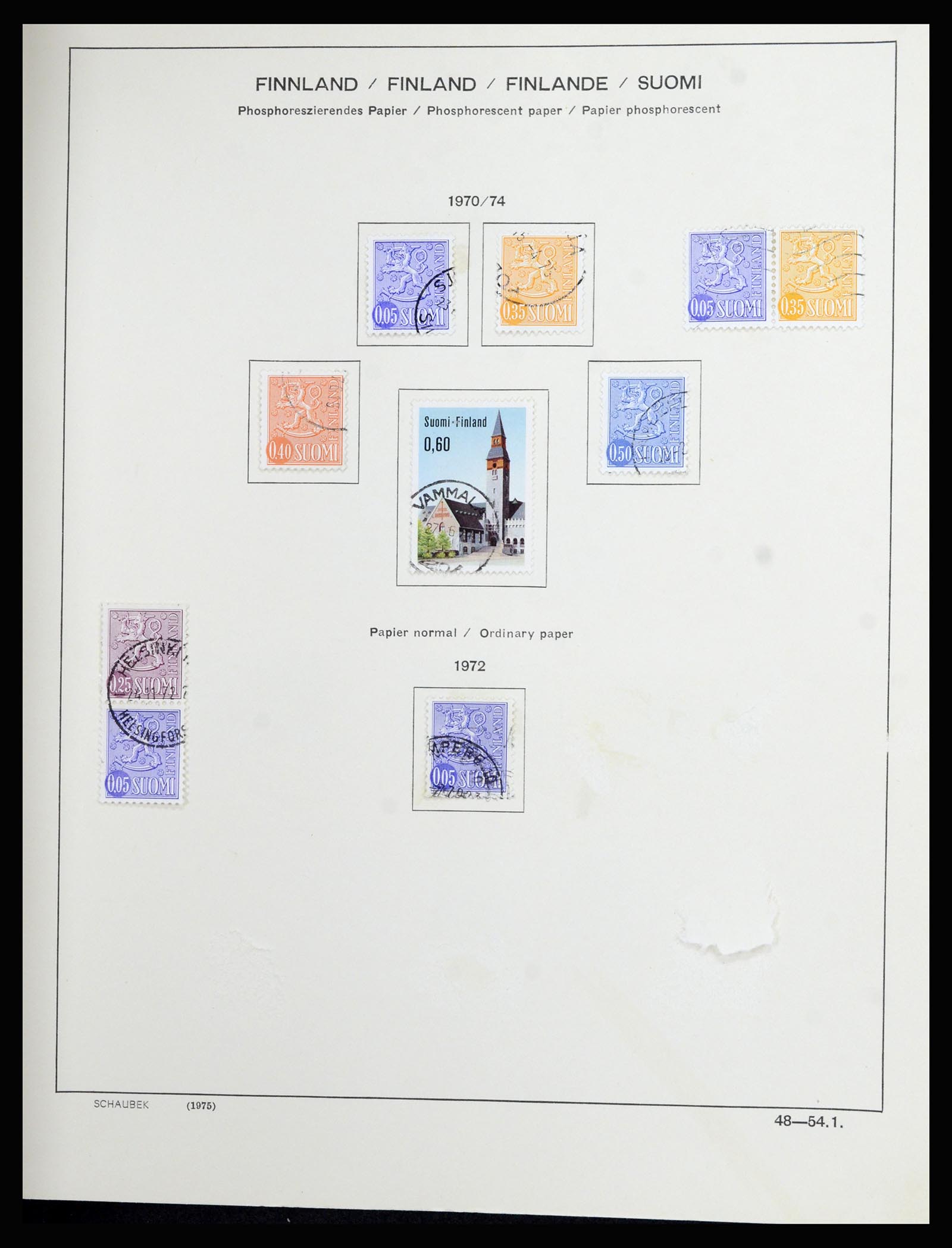 36977 050 - Postzegelverzameling 36977 Finland 1921-1980.