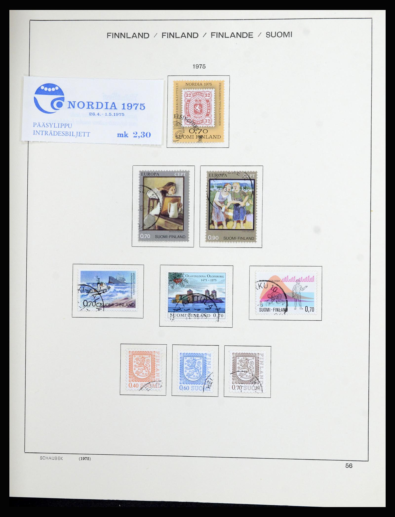 36977 051 - Postzegelverzameling 36977 Finland 1921-1980.