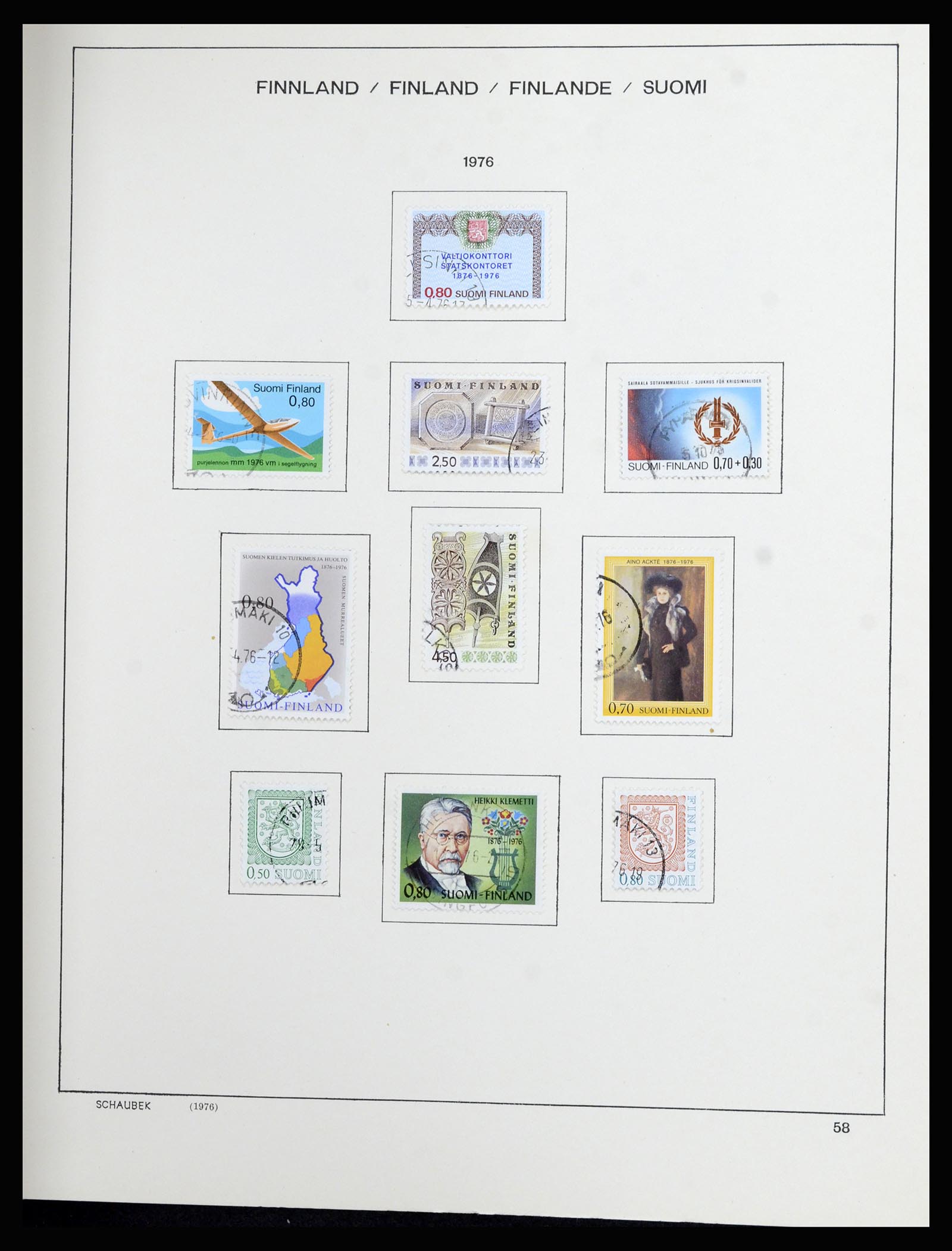 36977 053 - Postzegelverzameling 36977 Finland 1921-1980.