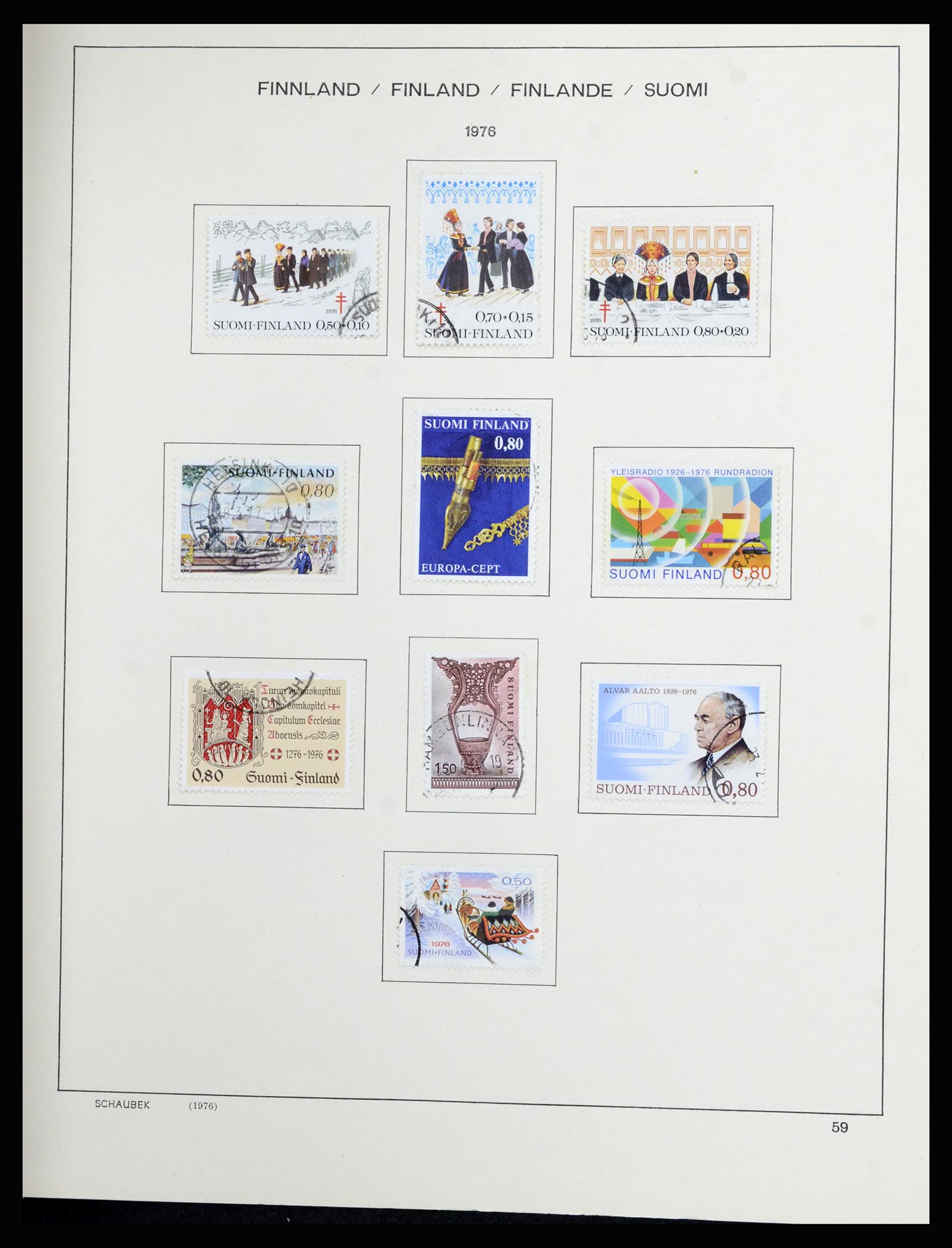 36977 054 - Postzegelverzameling 36977 Finland 1921-1980.
