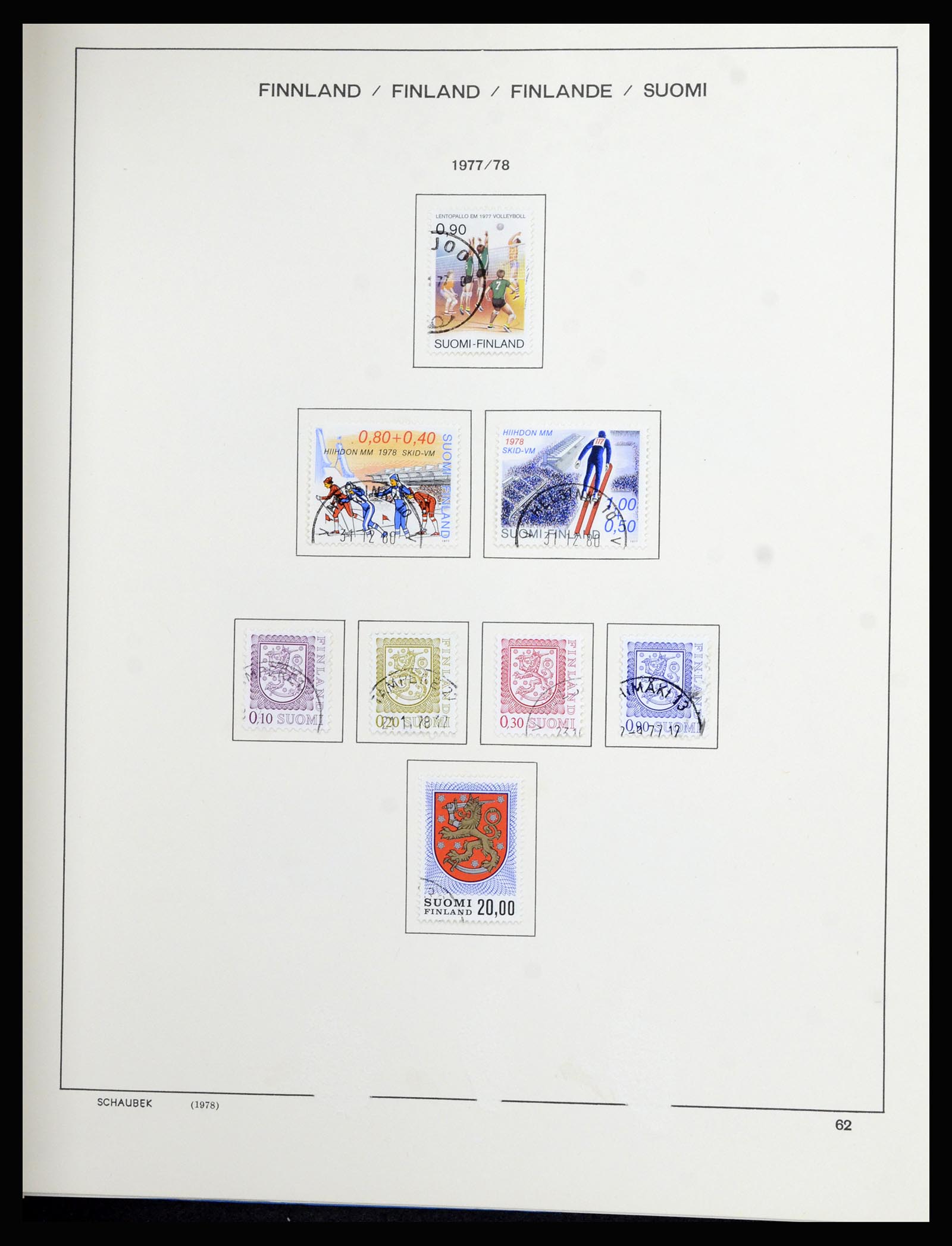 36977 057 - Postzegelverzameling 36977 Finland 1921-1980.