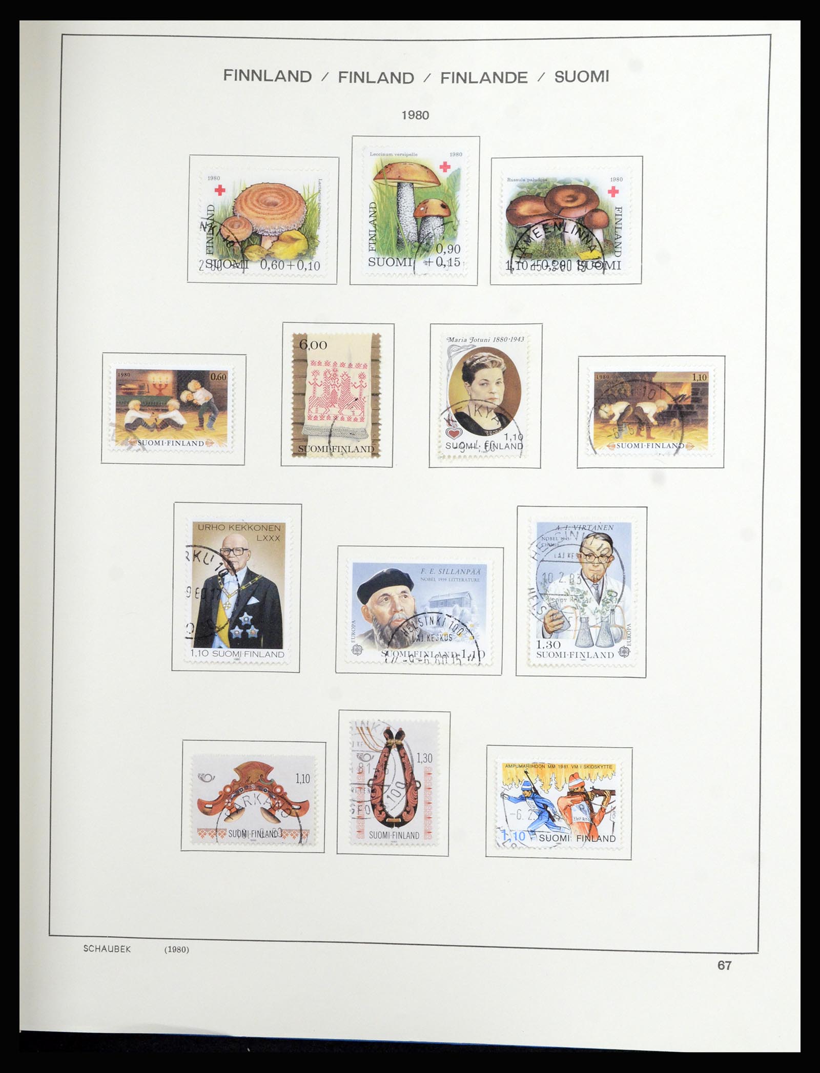 36977 063 - Postzegelverzameling 36977 Finland 1921-1980.