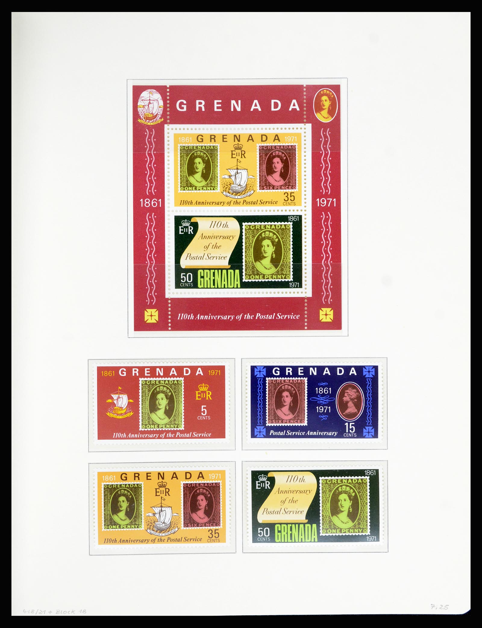 36979 046 - Postzegelverzameling 36979 Grenada 1861-1986.