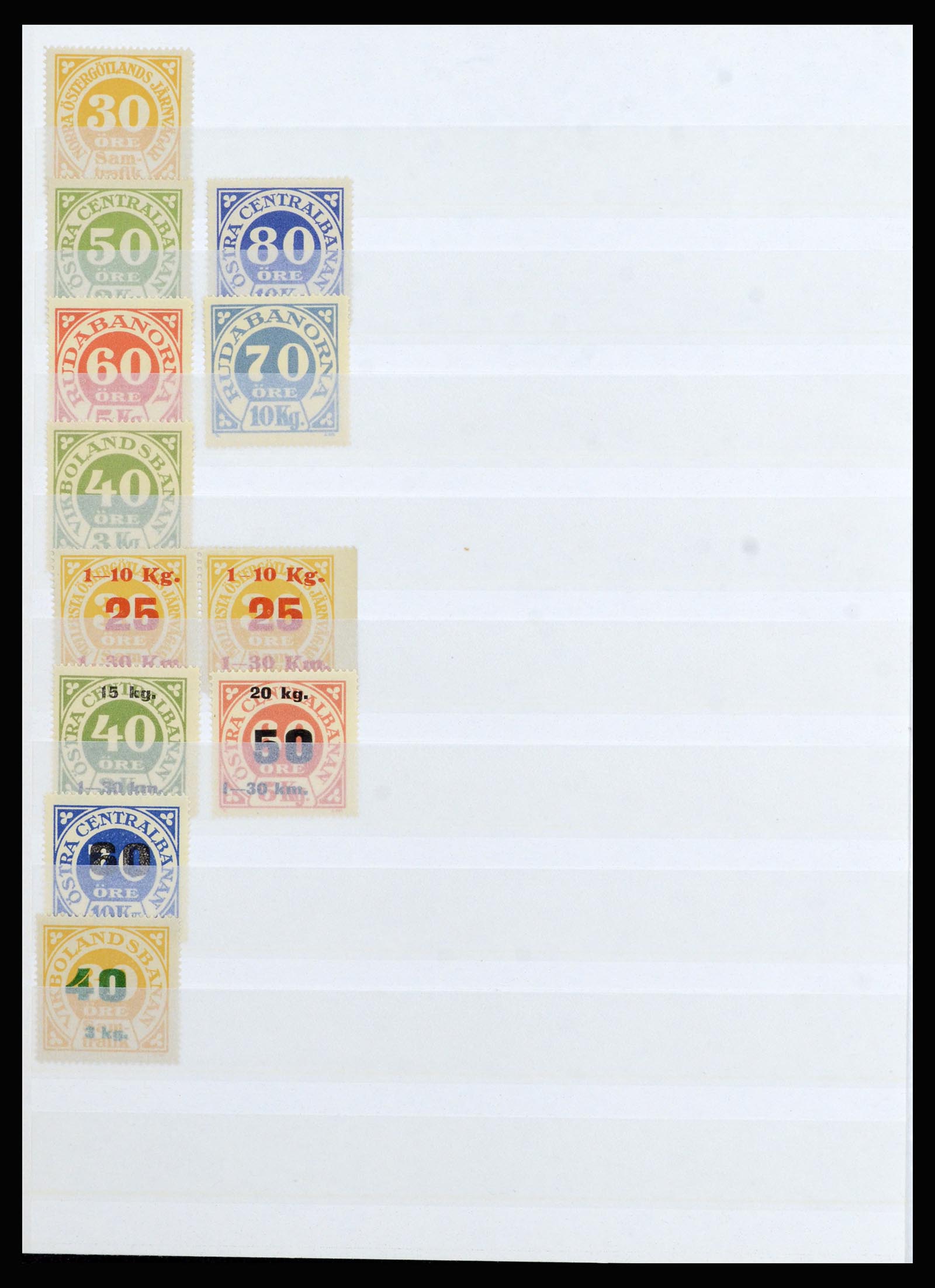36981 002 - Postzegelverzameling 36981 Scandinavië spoorwegzegels.