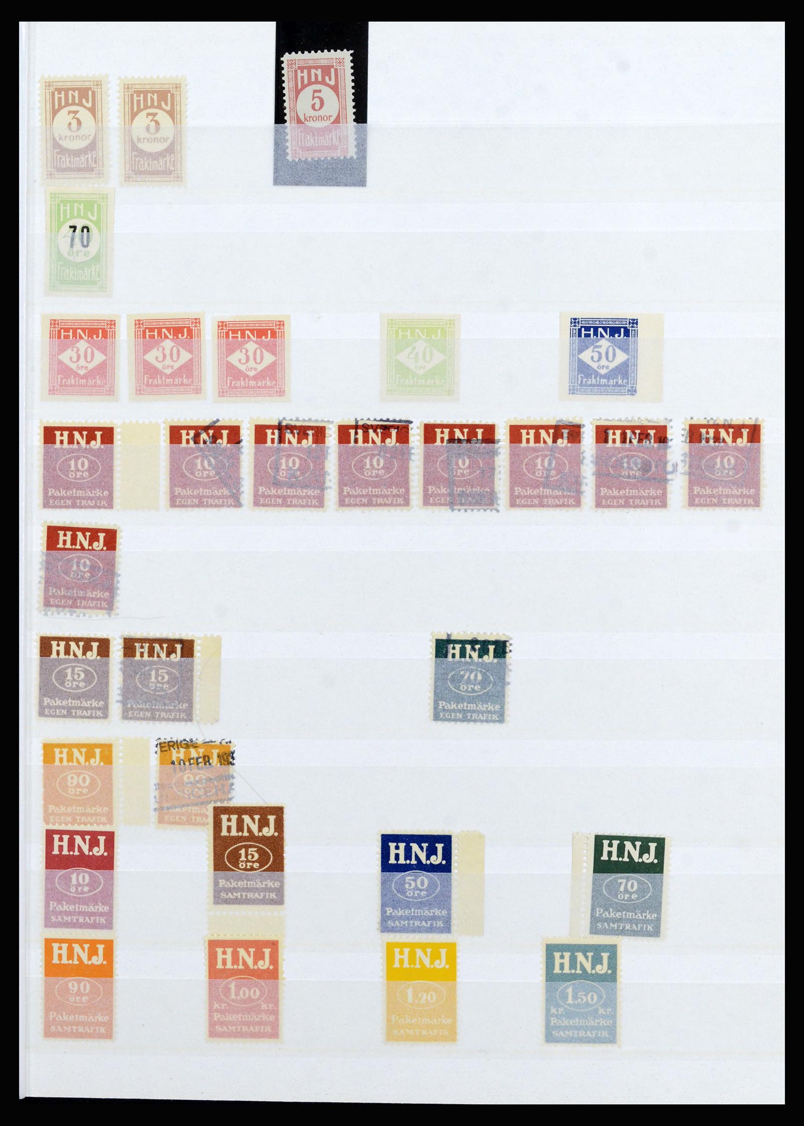 36981 007 - Postzegelverzameling 36981 Scandinavië spoorwegzegels.