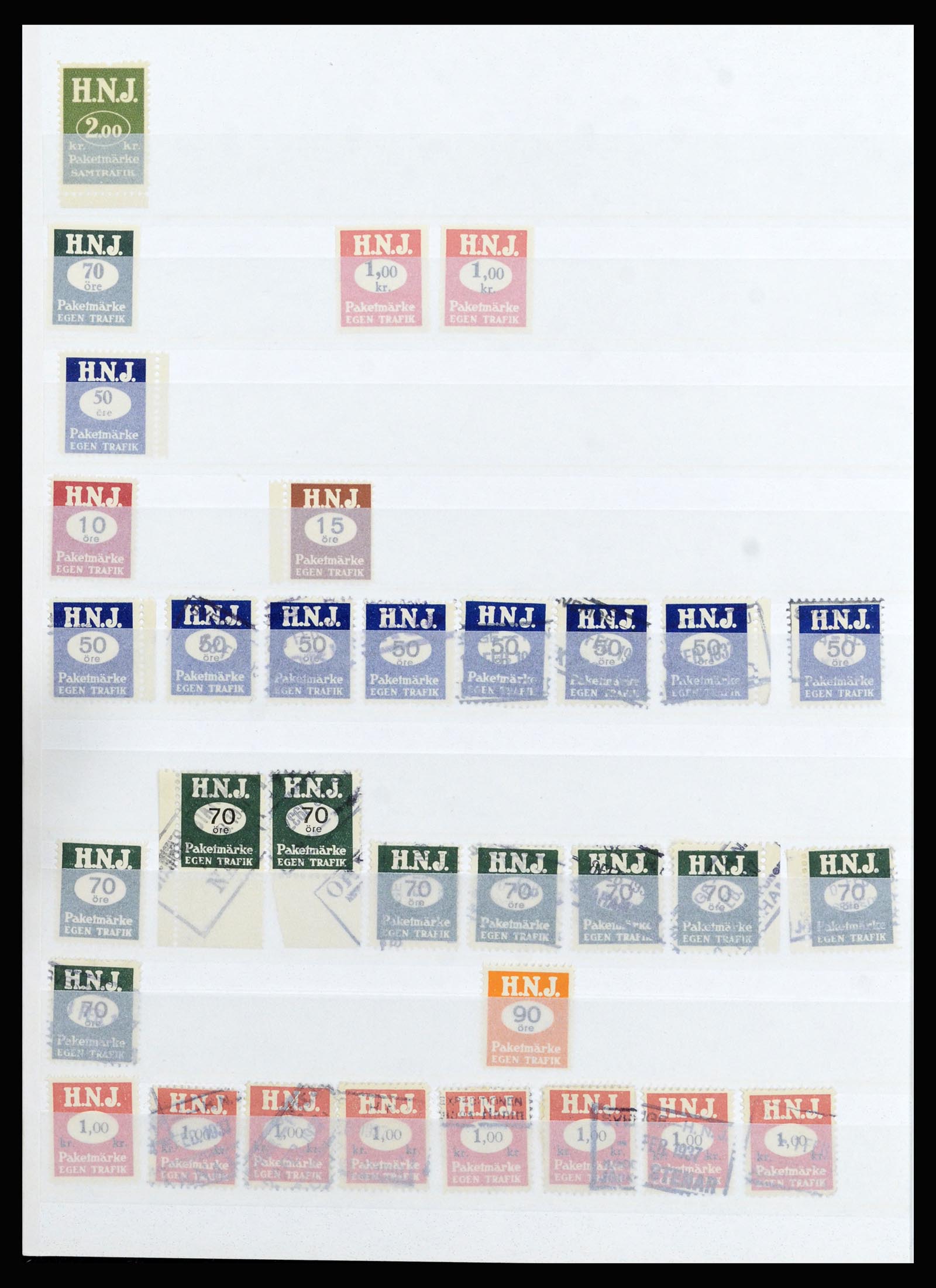 36981 008 - Postzegelverzameling 36981 Scandinavië spoorwegzegels.