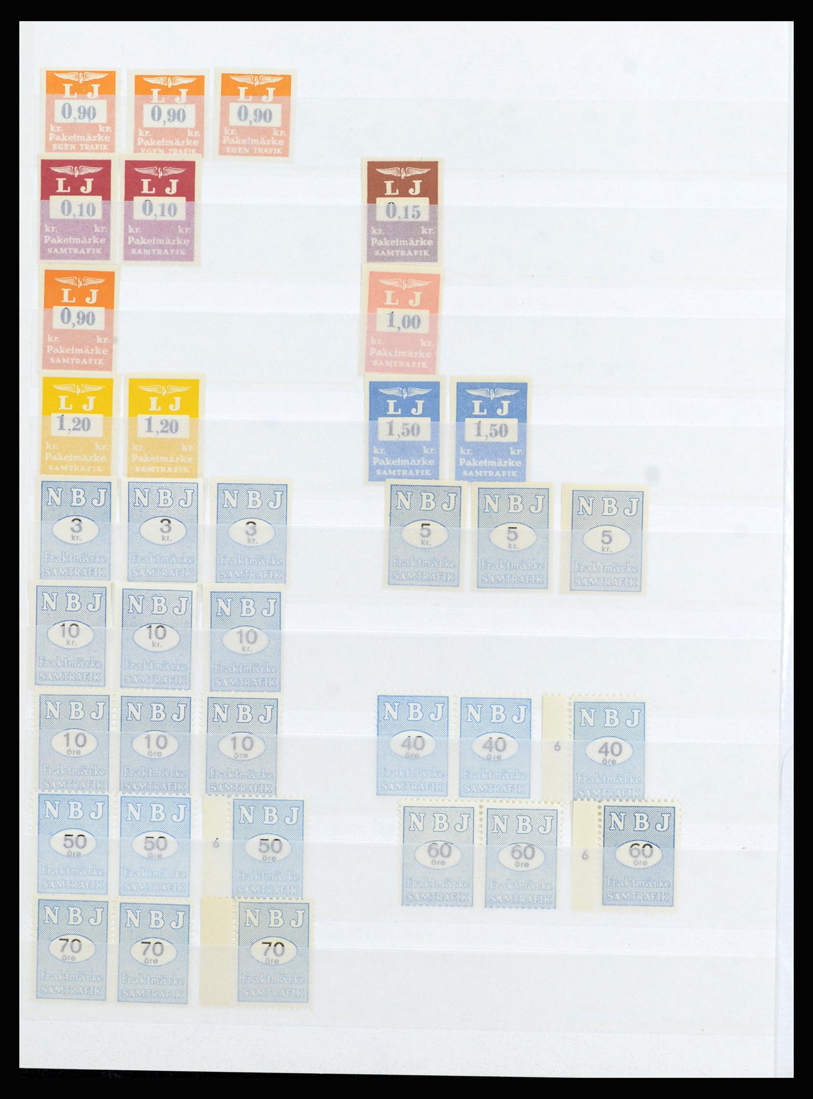 36981 012 - Postzegelverzameling 36981 Scandinavië spoorwegzegels.