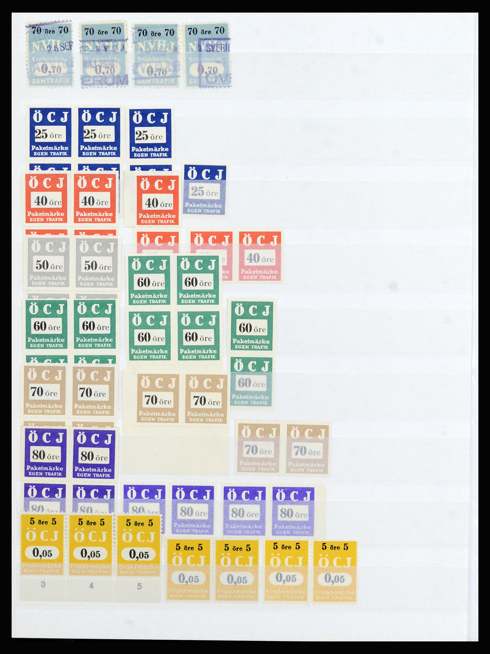 36981 014 - Postzegelverzameling 36981 Scandinavië spoorwegzegels.