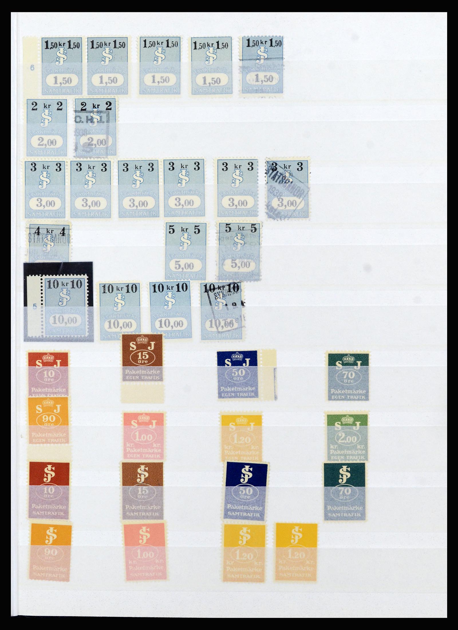 36981 017 - Postzegelverzameling 36981 Scandinavië spoorwegzegels.