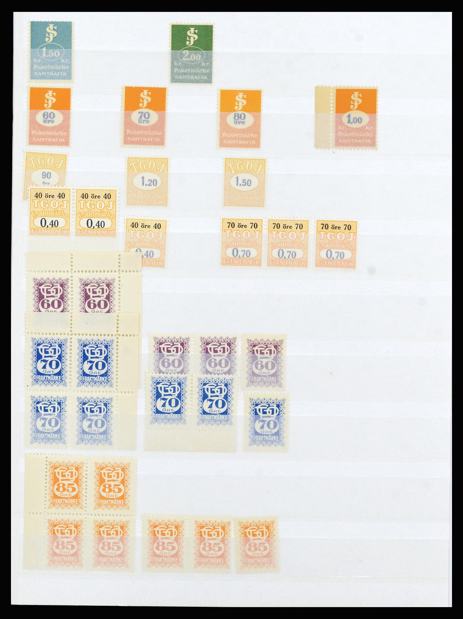 36981 018 - Postzegelverzameling 36981 Scandinavië spoorwegzegels.