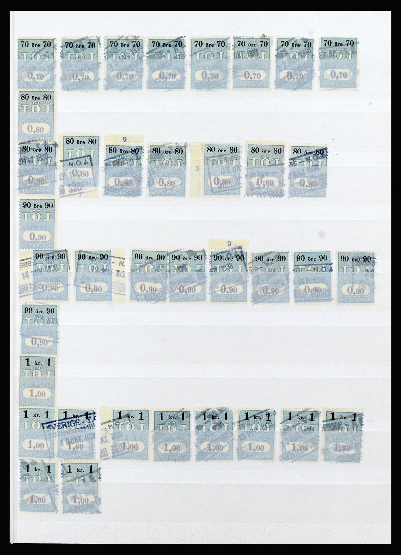 36981 021 - Postzegelverzameling 36981 Scandinavië spoorwegzegels.