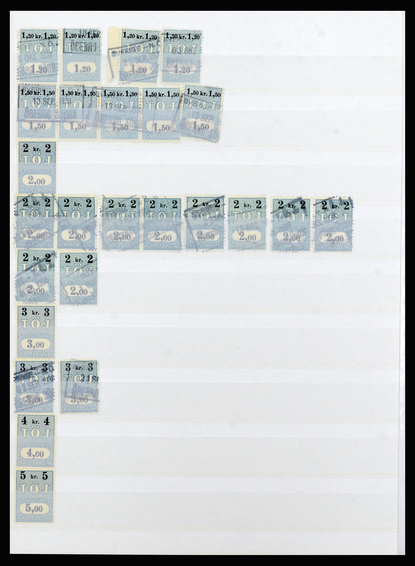 36981 022 - Postzegelverzameling 36981 Scandinavië spoorwegzegels.