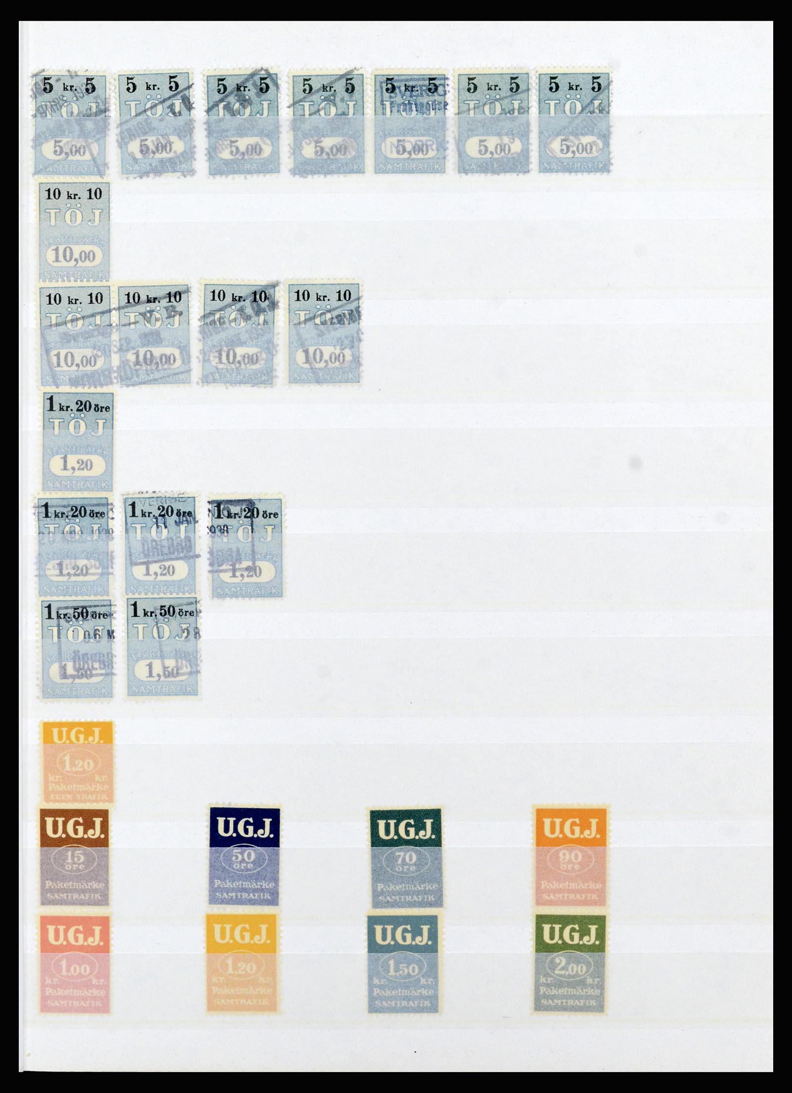 36981 023 - Postzegelverzameling 36981 Scandinavië spoorwegzegels.
